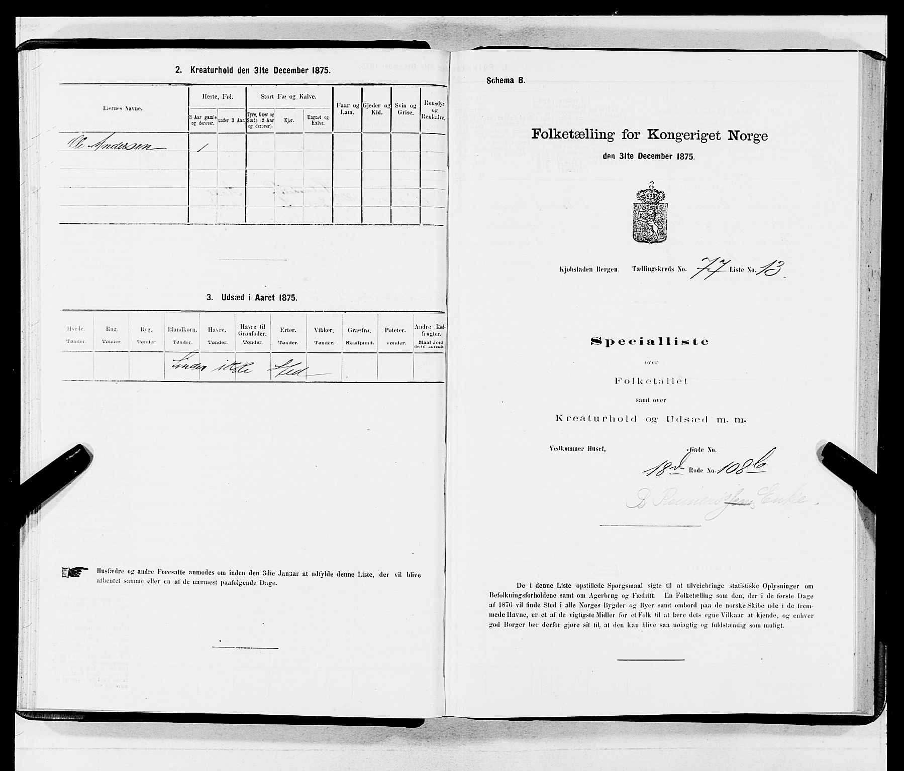 SAB, Folketelling 1875 for 1301 Bergen kjøpstad, 1875, s. 4153