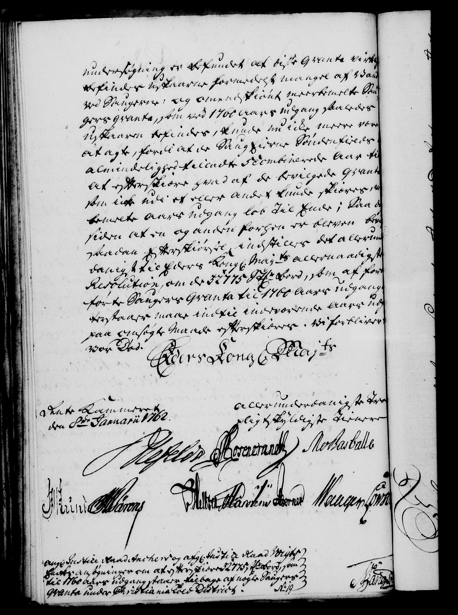 Rentekammeret, Kammerkanselliet, RA/EA-3111/G/Gf/Gfa/L0044: Norsk relasjons- og resolusjonsprotokoll (merket RK 52.44), 1762, s. 48
