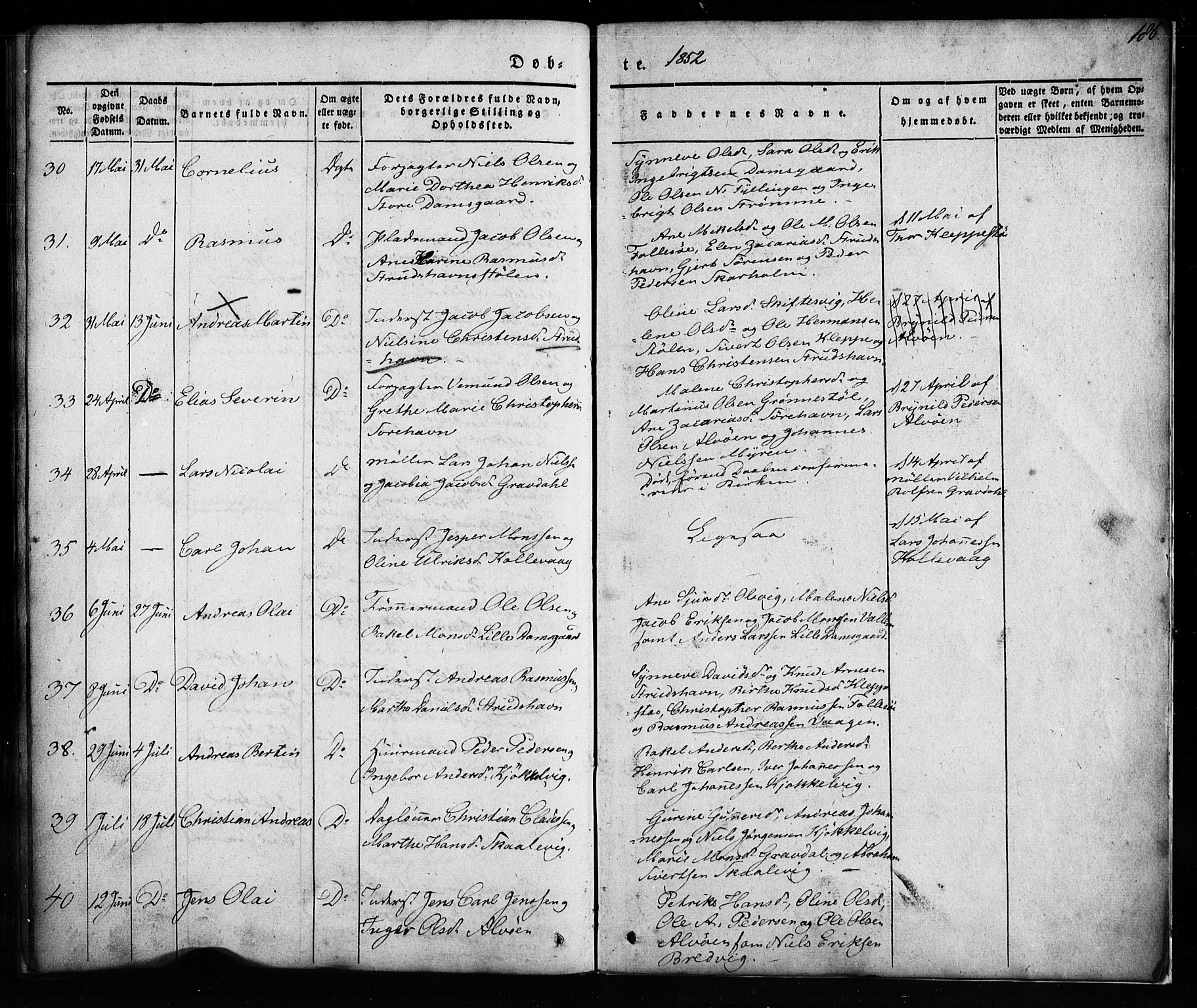 Askøy Sokneprestembete, AV/SAB-A-74101/H/Ha/Haa/Haaa/L0005: Ministerialbok nr. A 5, 1836-1852, s. 186