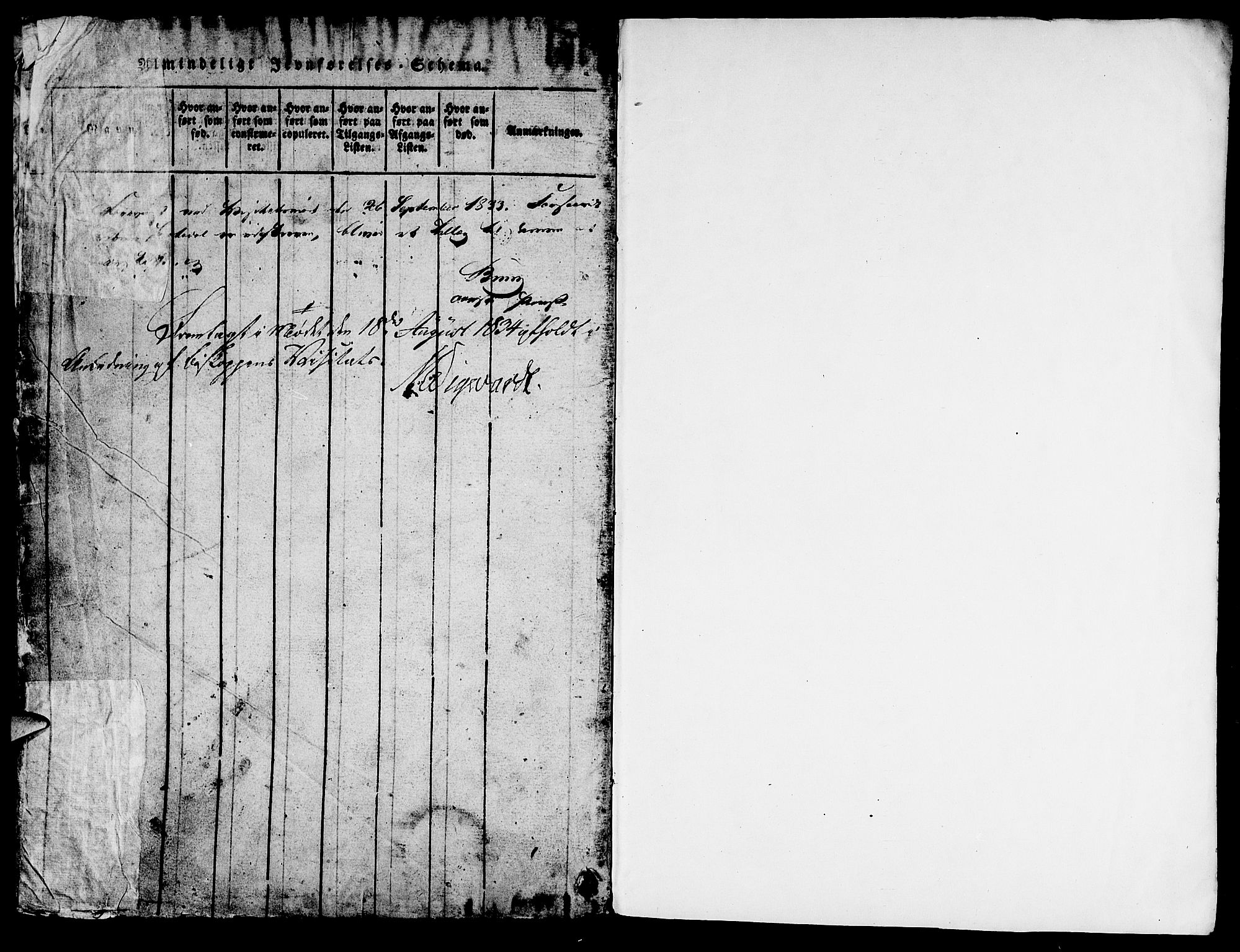 Torvastad sokneprestkontor, SAST/A -101857/H/Ha/Hab/L0001: Klokkerbok nr. B 1 /1, 1817-1835