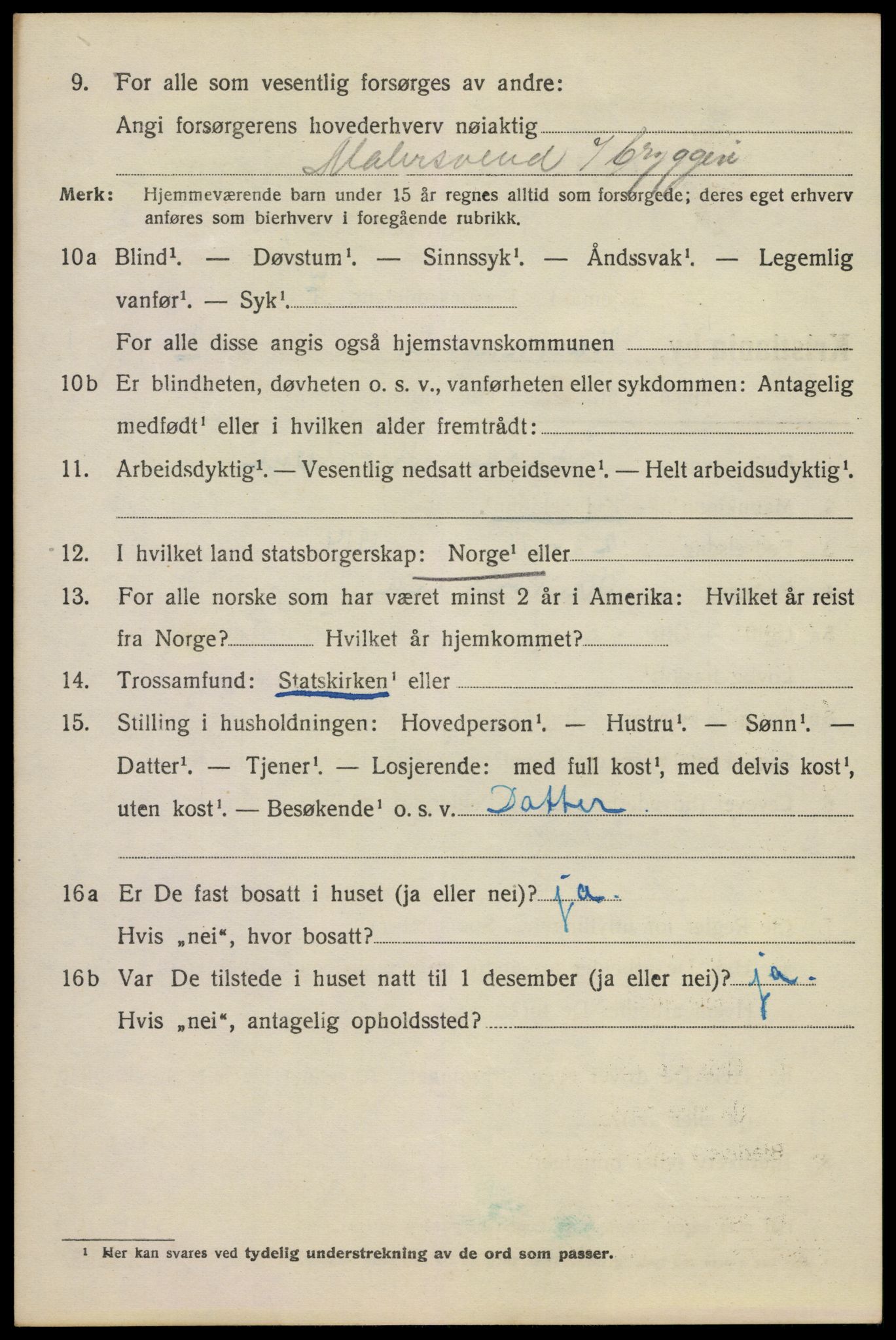 SAO, Folketelling 1920 for 0301 Kristiania kjøpstad, 1920, s. 392182