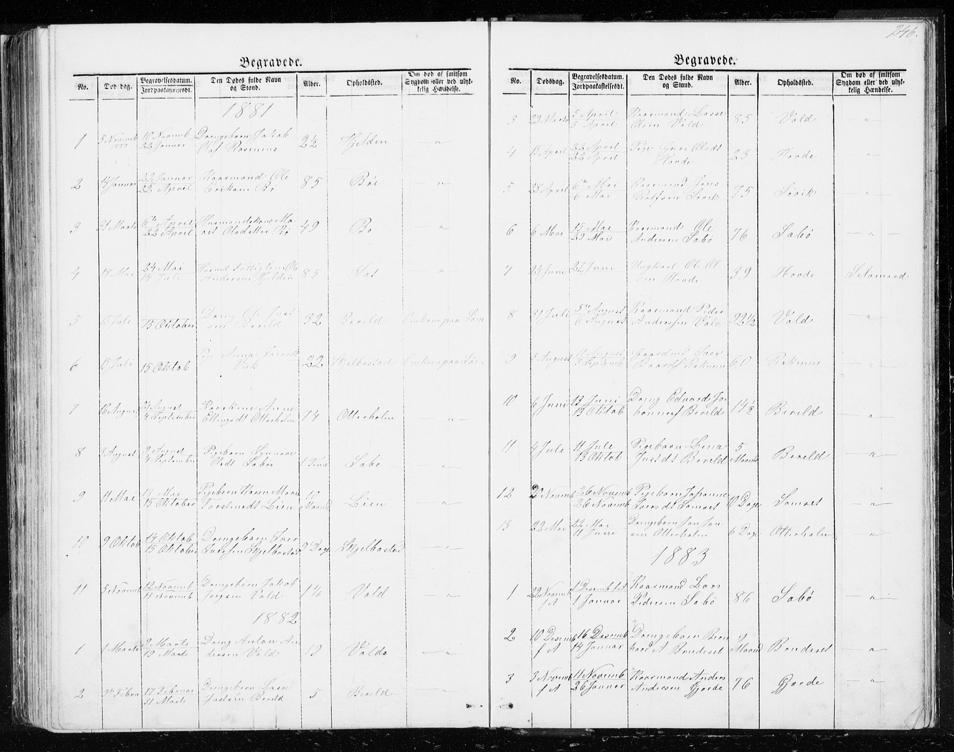 Ministerialprotokoller, klokkerbøker og fødselsregistre - Møre og Romsdal, SAT/A-1454/543/L0564: Klokkerbok nr. 543C02, 1867-1915, s. 246