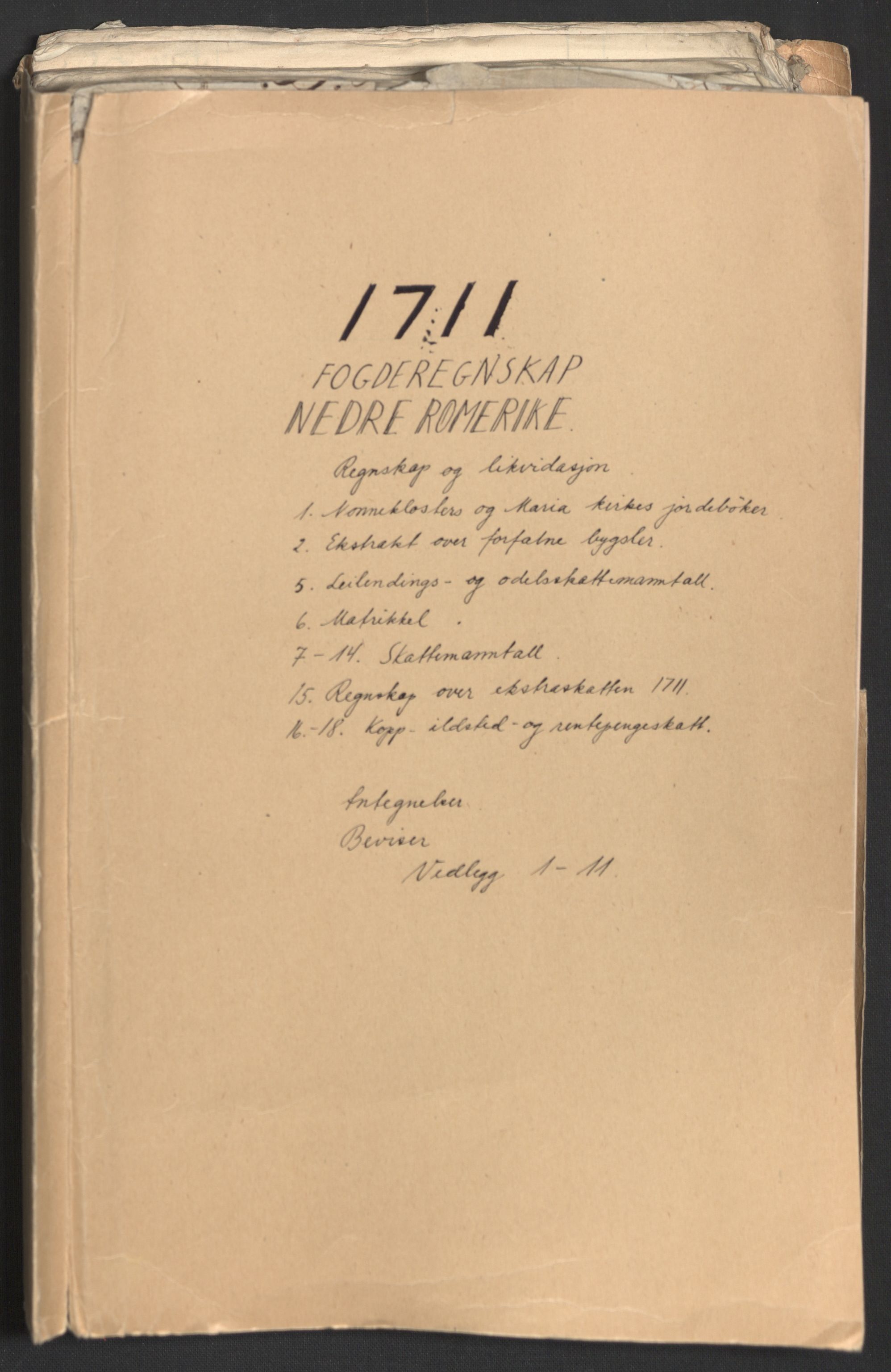 Rentekammeret inntil 1814, Reviderte regnskaper, Fogderegnskap, RA/EA-4092/R11/L0592: Fogderegnskap Nedre Romerike, 1710-1711, s. 217
