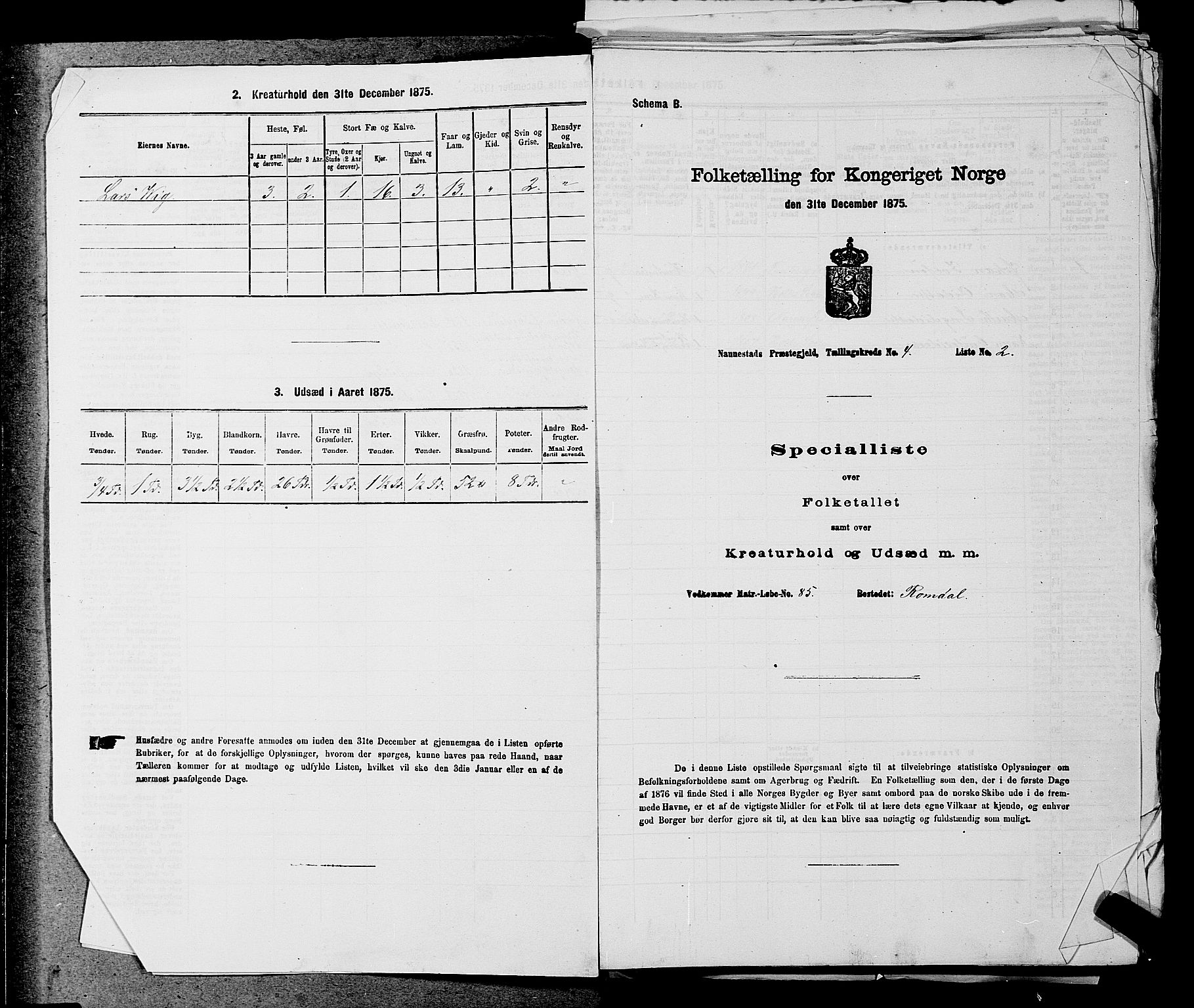 RA, Folketelling 1875 for 0238P Nannestad prestegjeld, 1875, s. 567