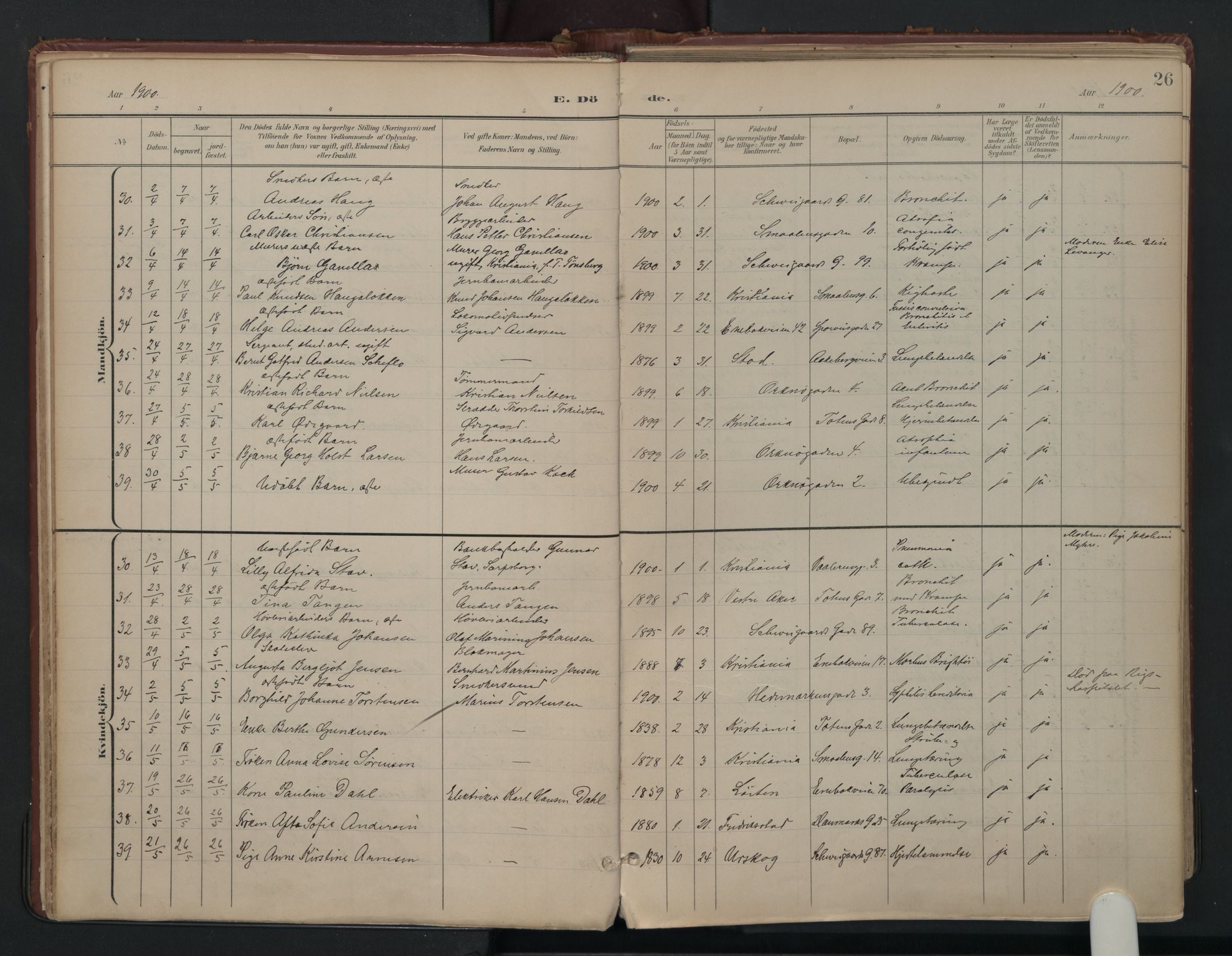 Vålerengen prestekontor Kirkebøker, AV/SAO-A-10878/F/Fa/L0003: Ministerialbok nr. 3, 1899-1930, s. 26