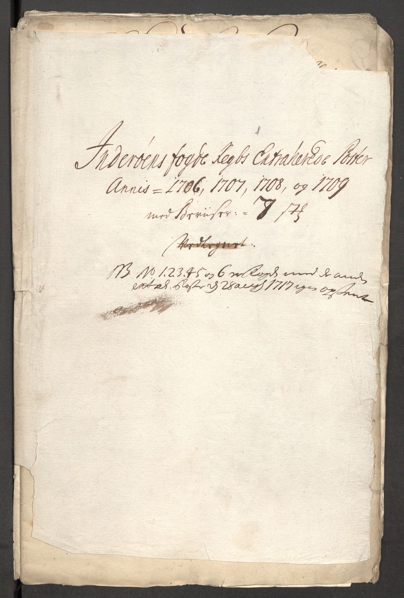 Rentekammeret inntil 1814, Reviderte regnskaper, Fogderegnskap, RA/EA-4092/R63/L4317: Fogderegnskap Inderøy, 1709, s. 459