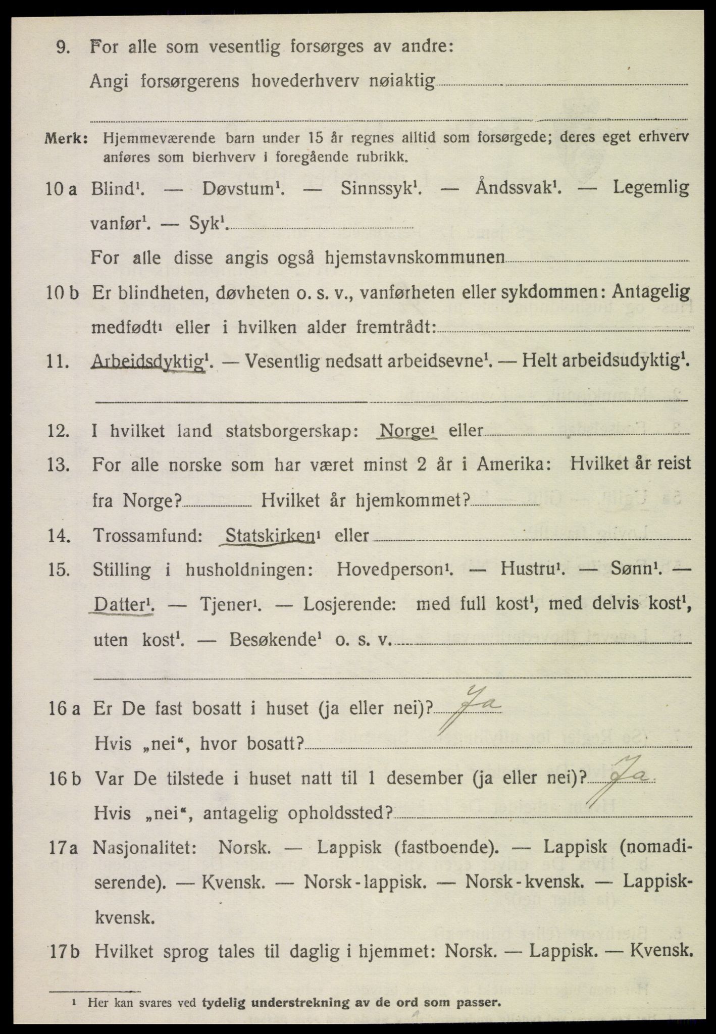 SAT, Folketelling 1920 for 1811 Bindal herred, 1920, s. 3406