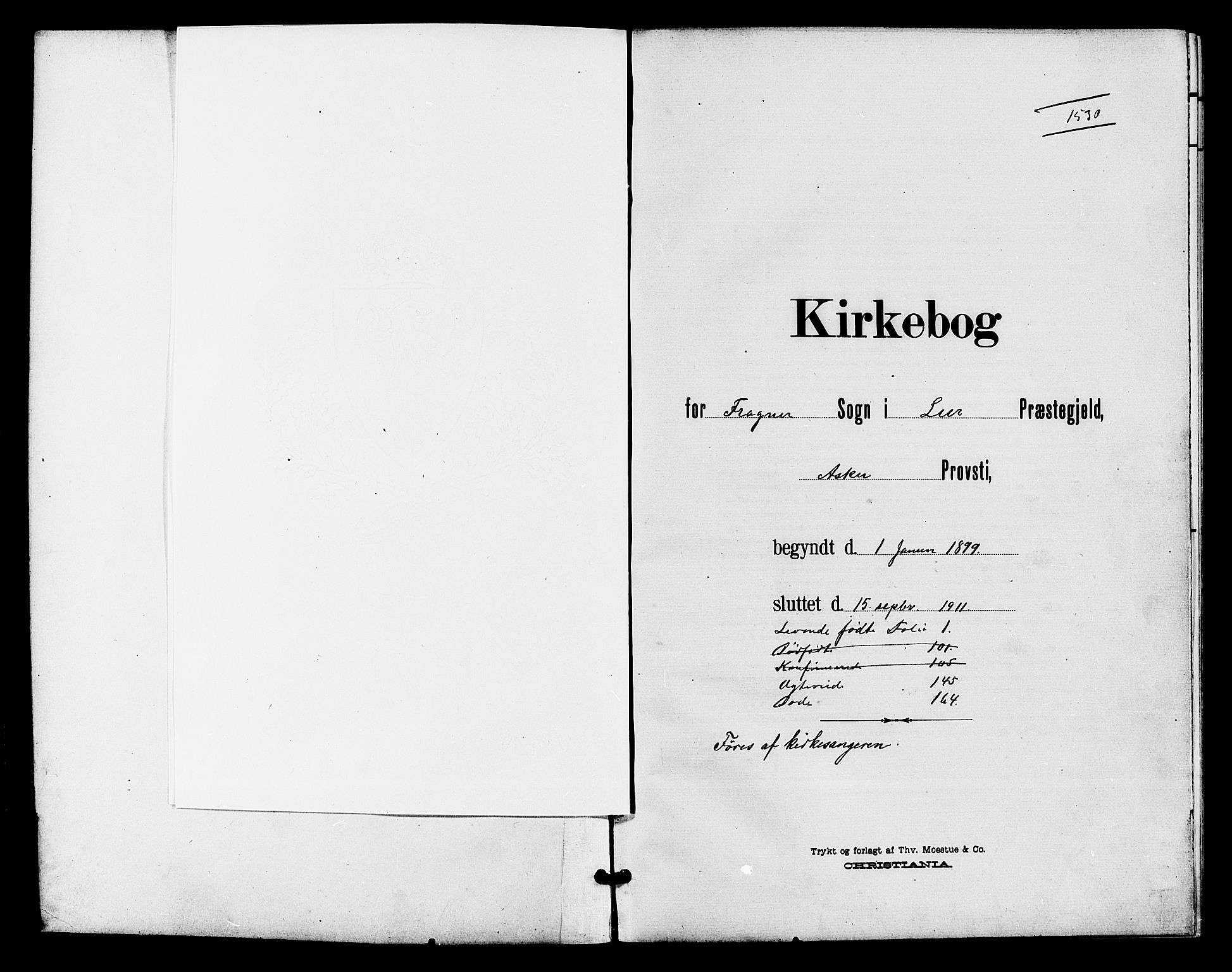 Lier kirkebøker, AV/SAKO-A-230/G/Gb/L0002: Klokkerbok nr. II 2, 1899-1911