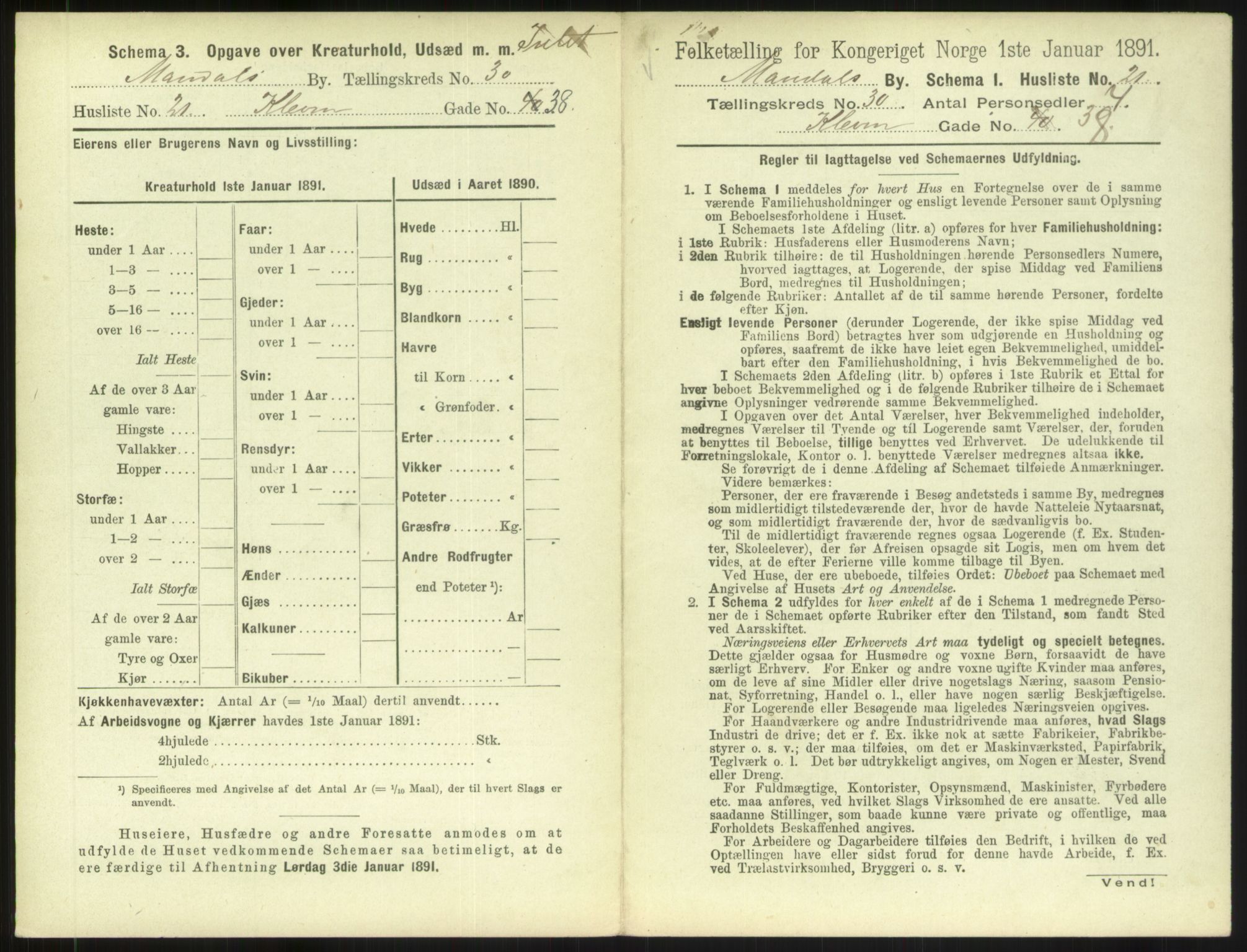 RA, Folketelling 1891 for 1002 Mandal ladested, 1891, s. 1387