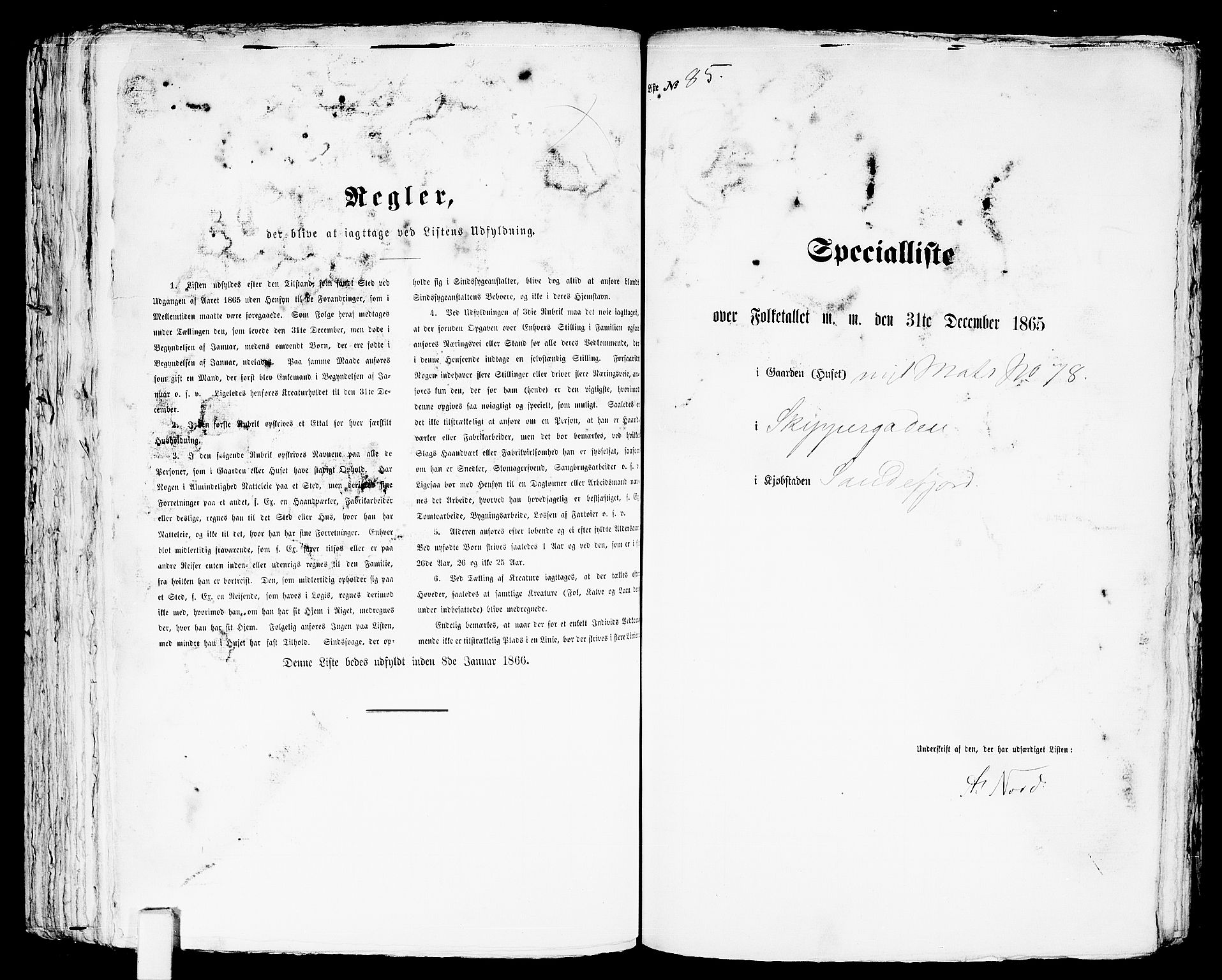 RA, Folketelling 1865 for 0706B Sandeherred prestegjeld, Sandefjord kjøpstad, 1865, s. 177