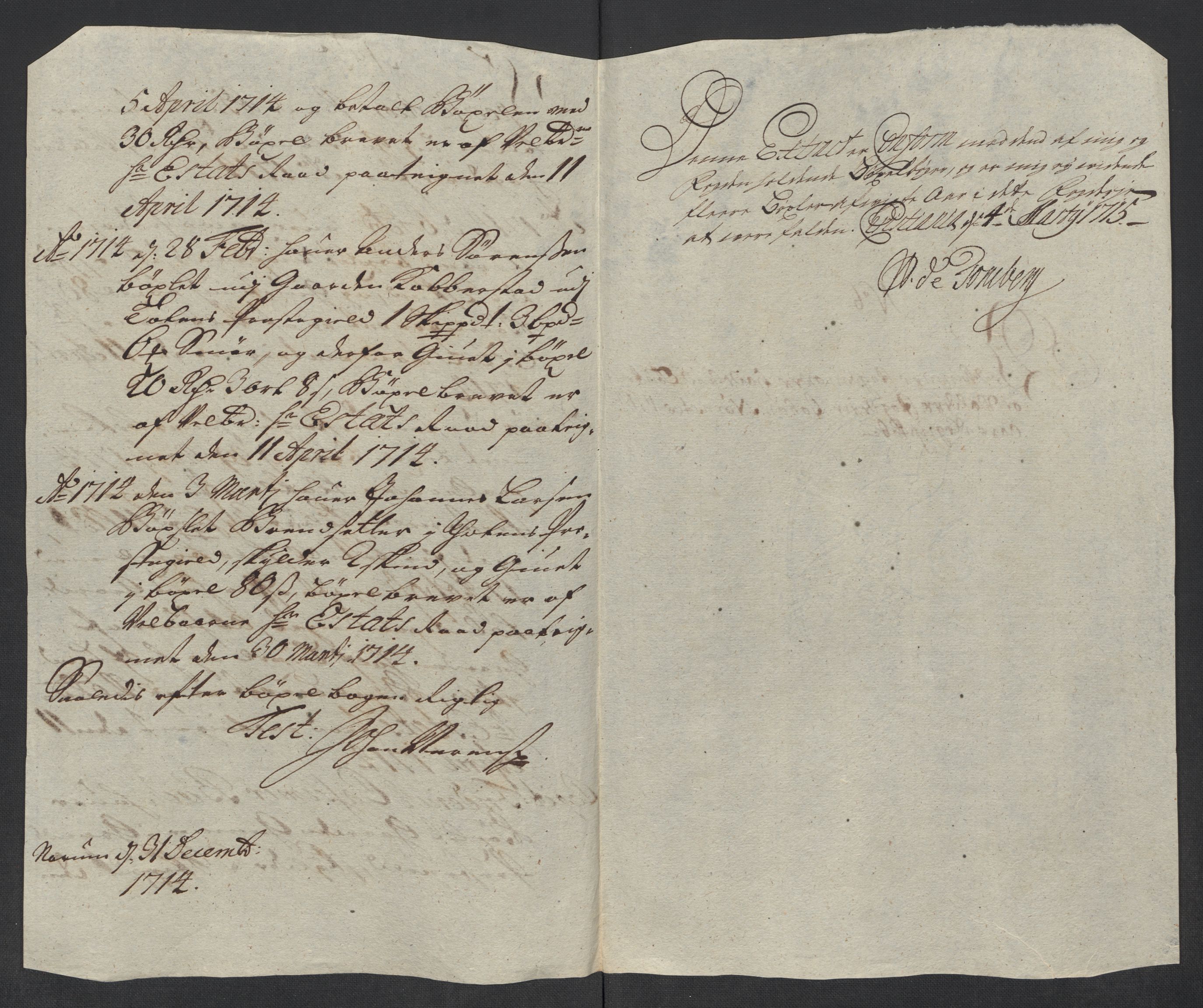 Rentekammeret inntil 1814, Reviderte regnskaper, Fogderegnskap, AV/RA-EA-4092/R18/L1313: Fogderegnskap Hadeland, Toten og Valdres, 1714, s. 40