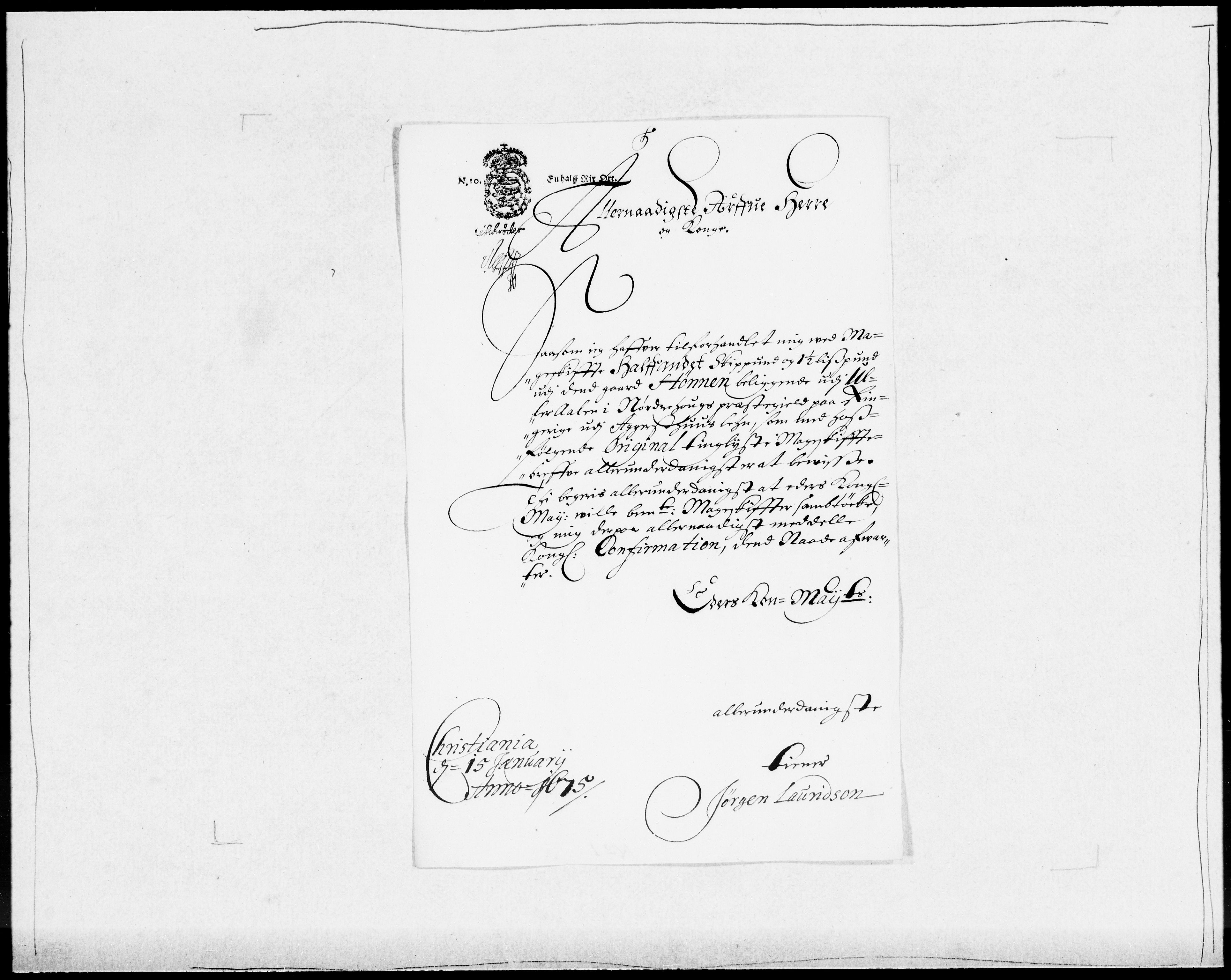 Danske Kanselli 1572-1799, AV/RA-EA-3023/F/Fc/Fcc/Fcca/L0032: Norske innlegg 1572-1799, 1674-1680, s. 163