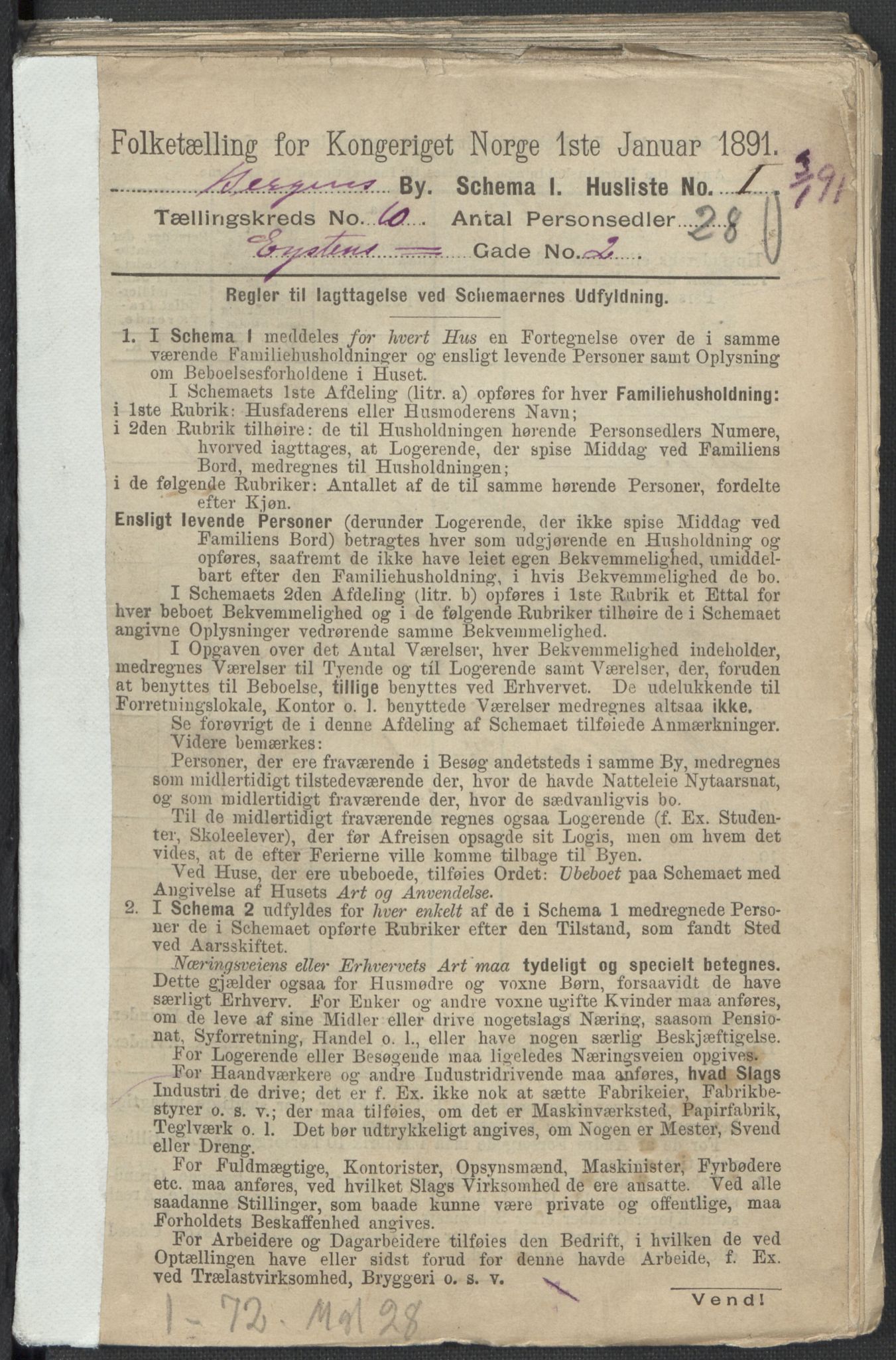 RA, Folketelling 1891 for 1301 Bergen kjøpstad, 1891, s. 1594