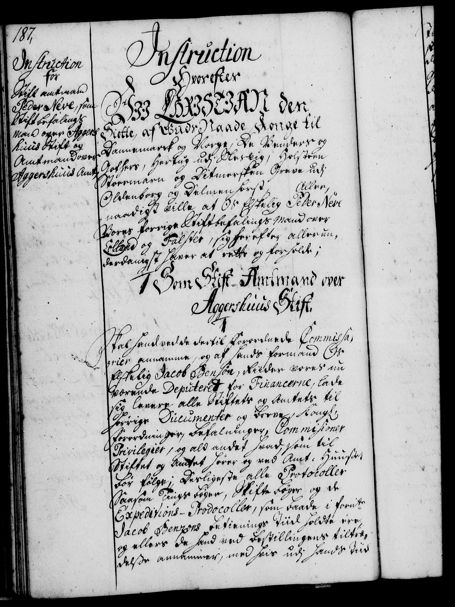 Rentekammeret, Kammerkanselliet, RA/EA-3111/G/Gg/Ggi/L0002: Norsk instruksjonsprotokoll med register (merket RK 53.35), 1729-1751, s. 187