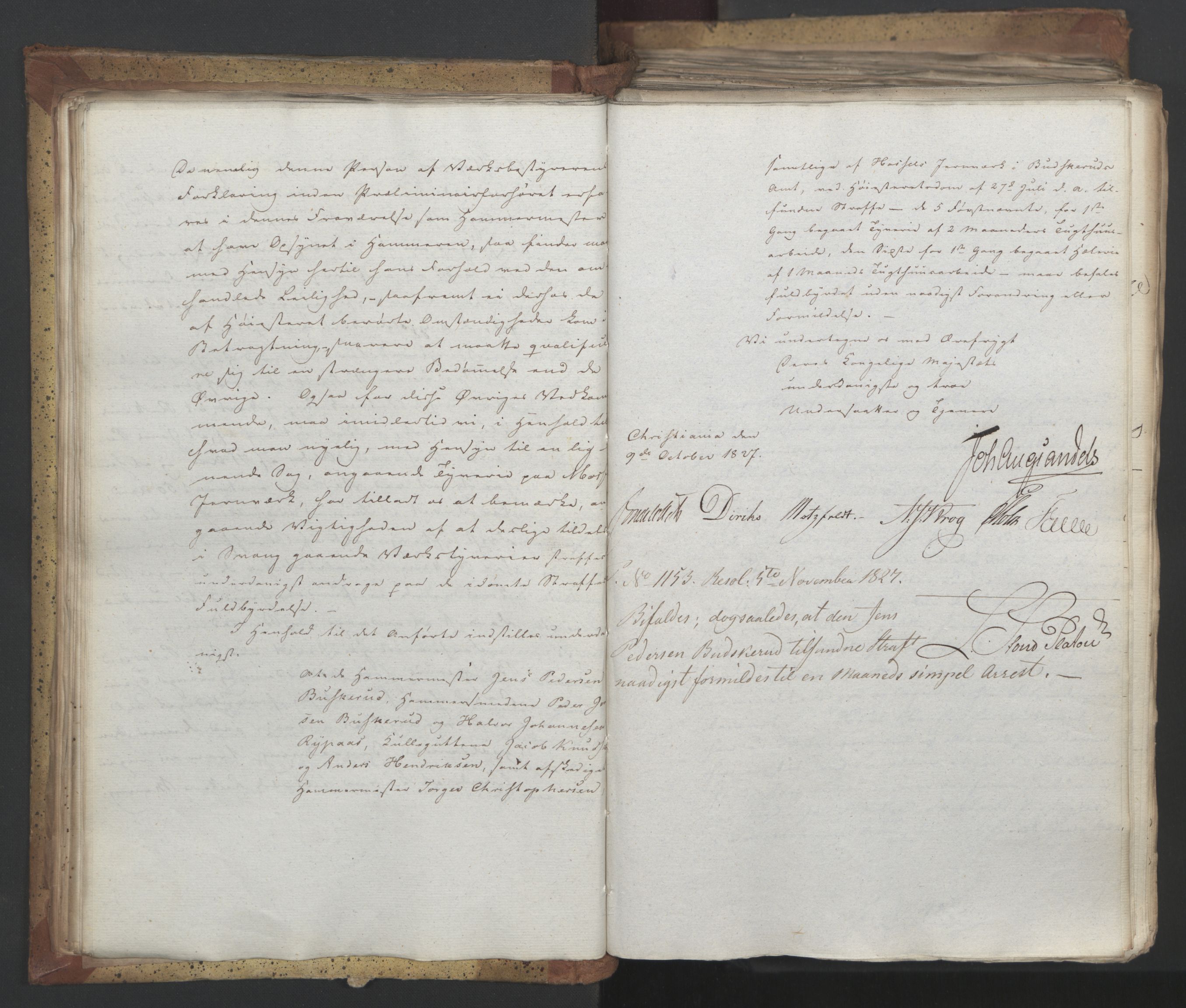 Statsrådsavdelingen i Stockholm, AV/RA-S-1003/D/Da/L0053: Regjeringsinnstillinger nr. 4800-5017, 1827, s. 64