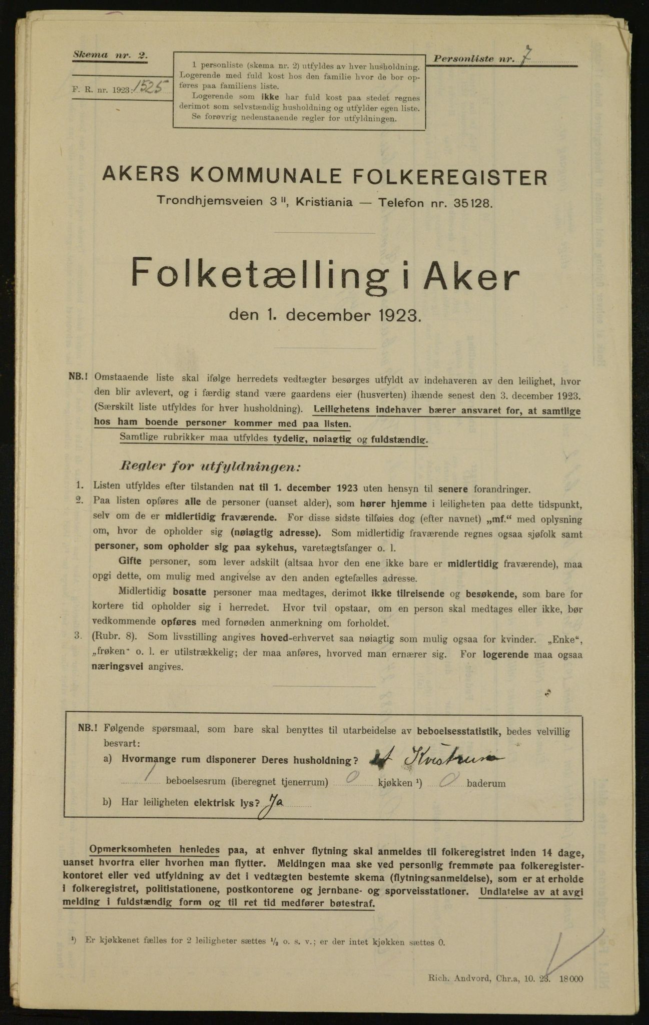 , Kommunal folketelling 1.12.1923 for Aker, 1923, s. 31983