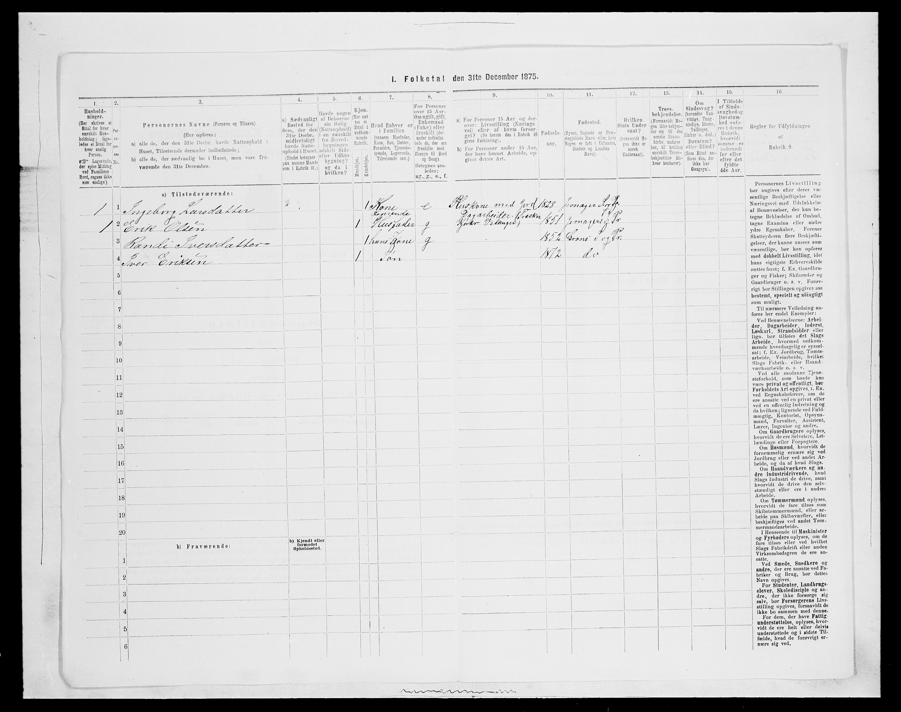 SAH, Folketelling 1875 for 0534P Gran prestegjeld, 1875, s. 2237