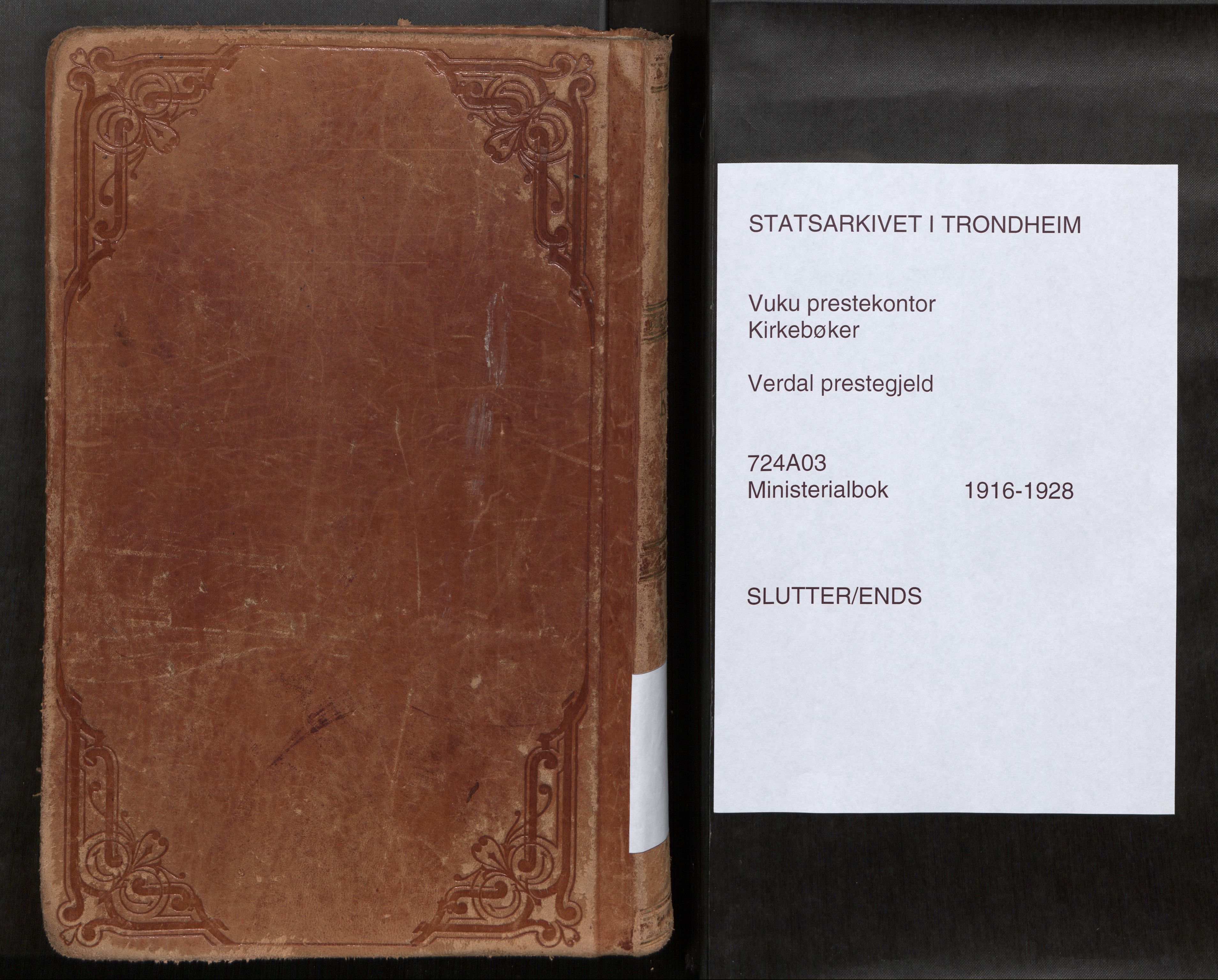 Verdal sokneprestkontor, AV/SAT-A-1156/2/H/Haa/L0004: Ministerialbok nr. 4, 1916-1928