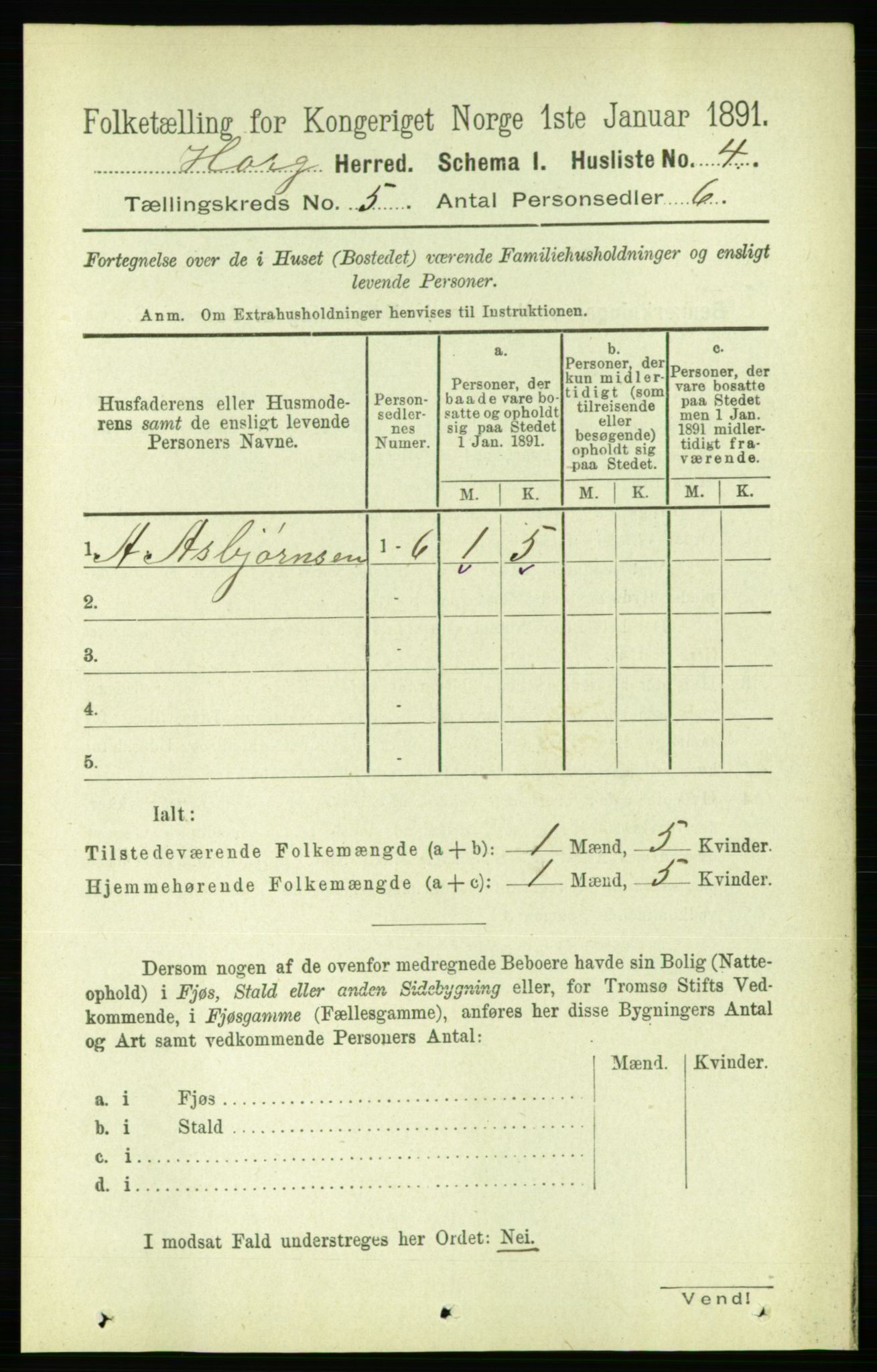 RA, Folketelling 1891 for 1650 Horg herred, 1891, s. 1856