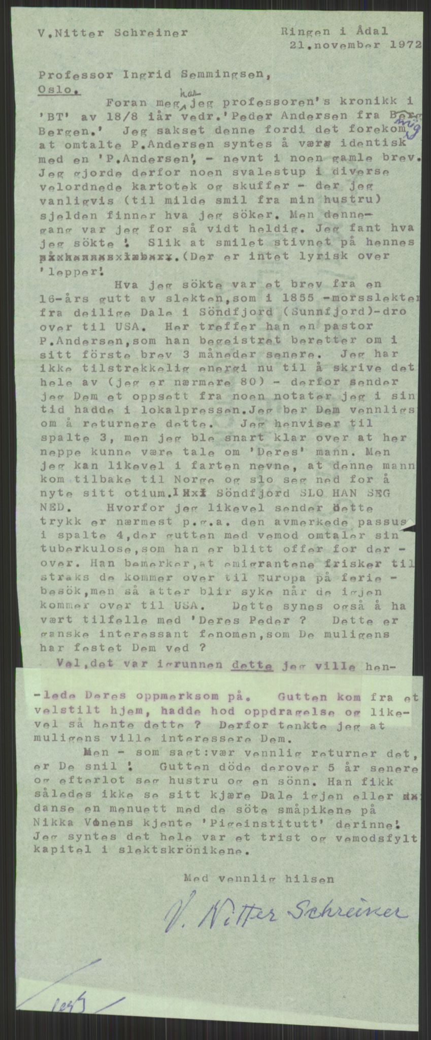 Samlinger til kildeutgivelse, Amerikabrevene, RA/EA-4057/F/L0033: Innlån fra Sogn og Fjordane. Innlån fra Møre og Romsdal, 1838-1914, s. 69