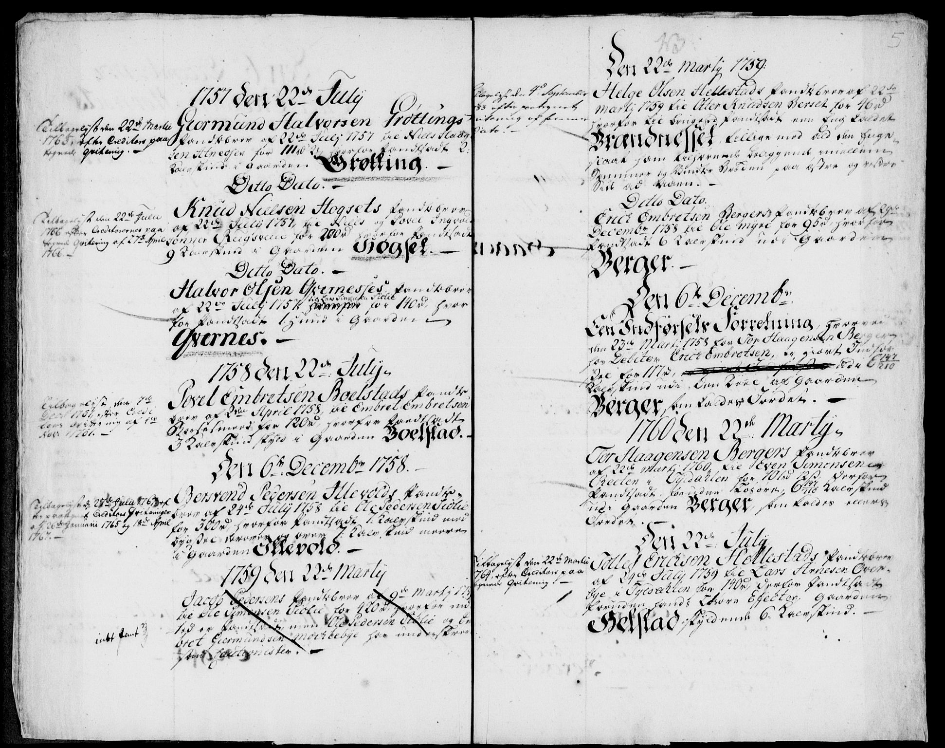 Østerdalen sorenskriveri, SAH/TING-032/H/Ha/Haa/L0011: Panteregister nr. P-11, 1737-1787, s. 5