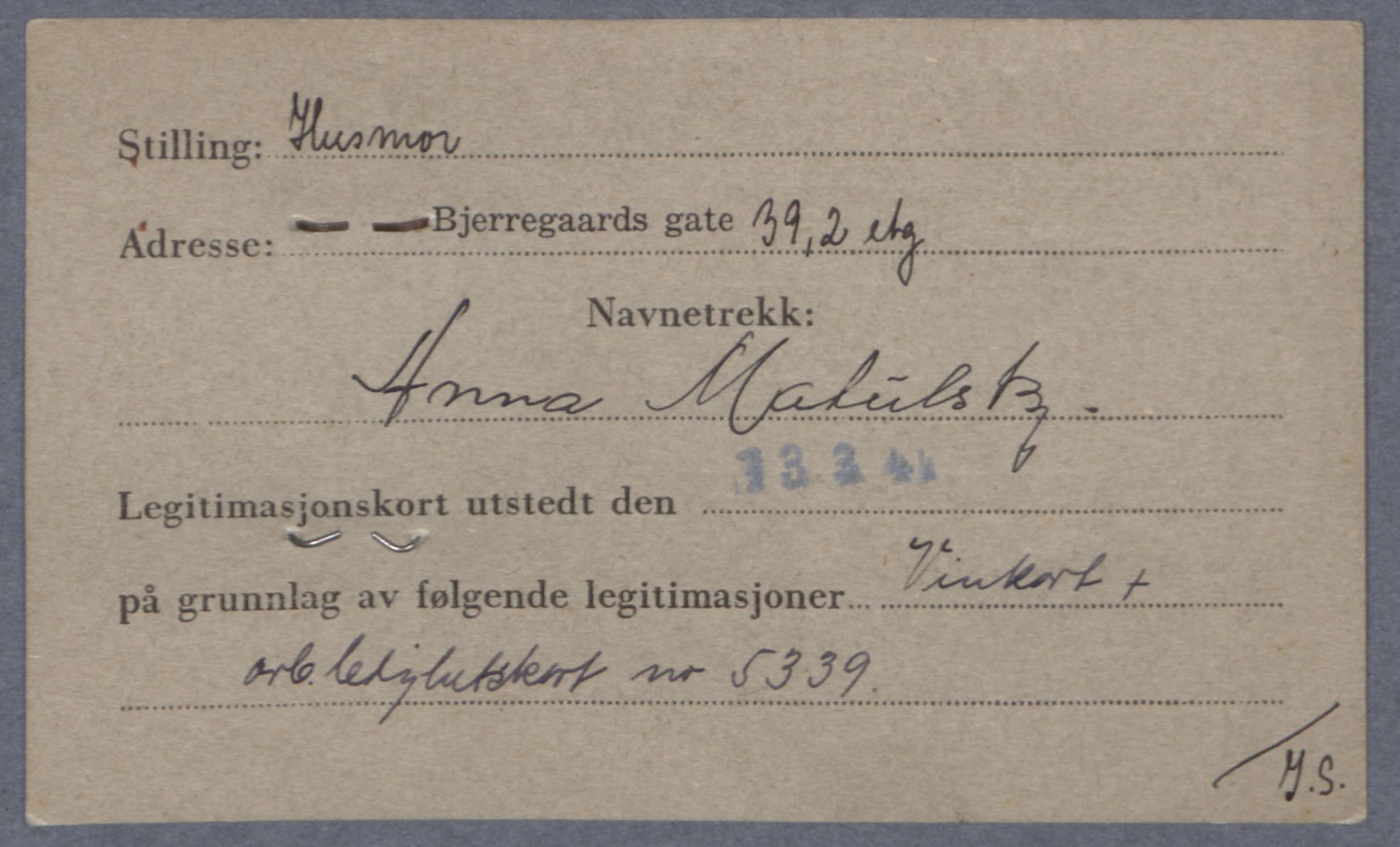 Sosialdepartementet, Våre Falne, RA/S-1708/E/Ee/L0021A: Fotografier av jøder på legitimasjonskort (1941-42), 1941-1942, s. 248