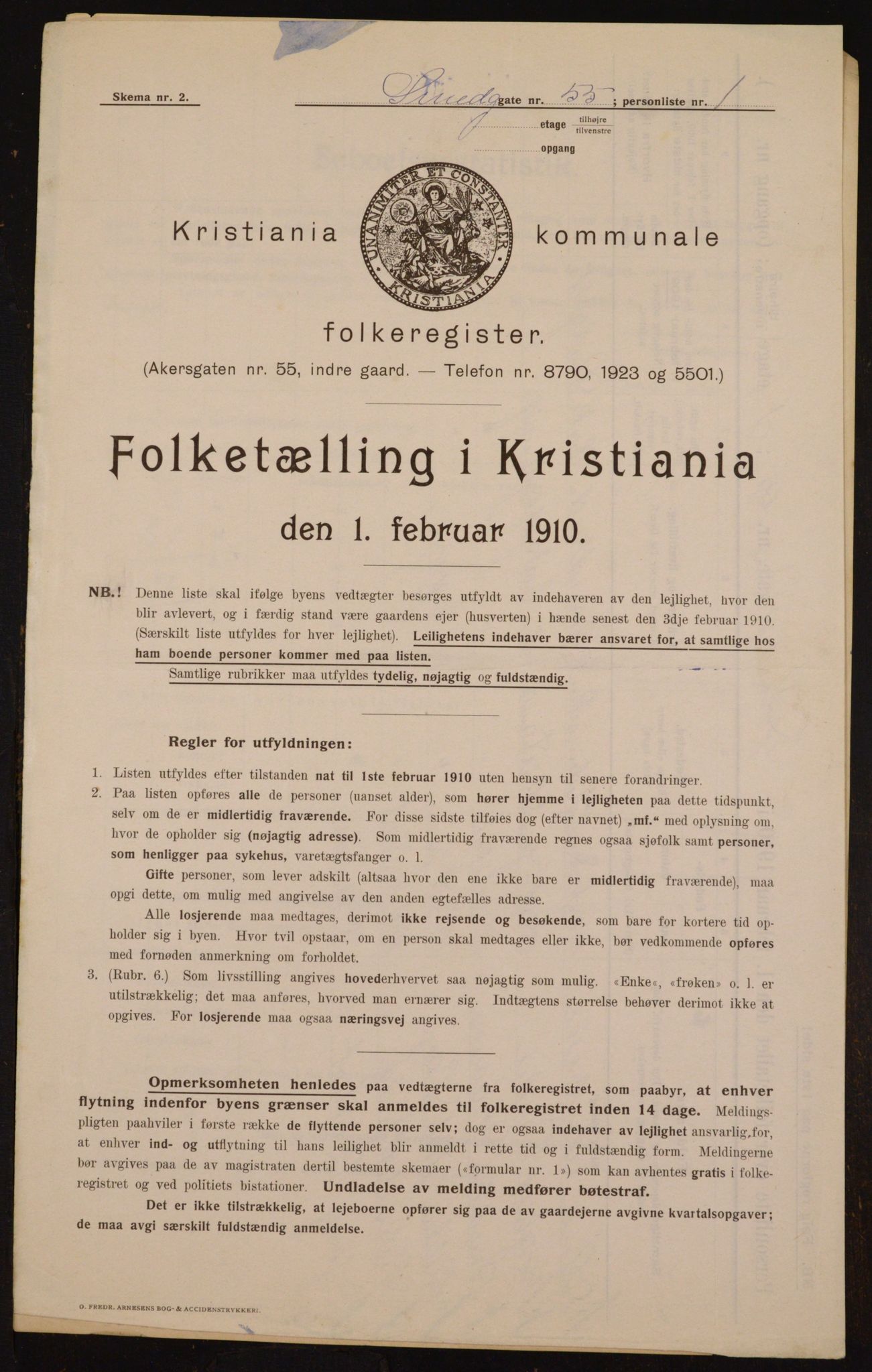 OBA, Kommunal folketelling 1.2.1910 for Kristiania, 1910, s. 93120