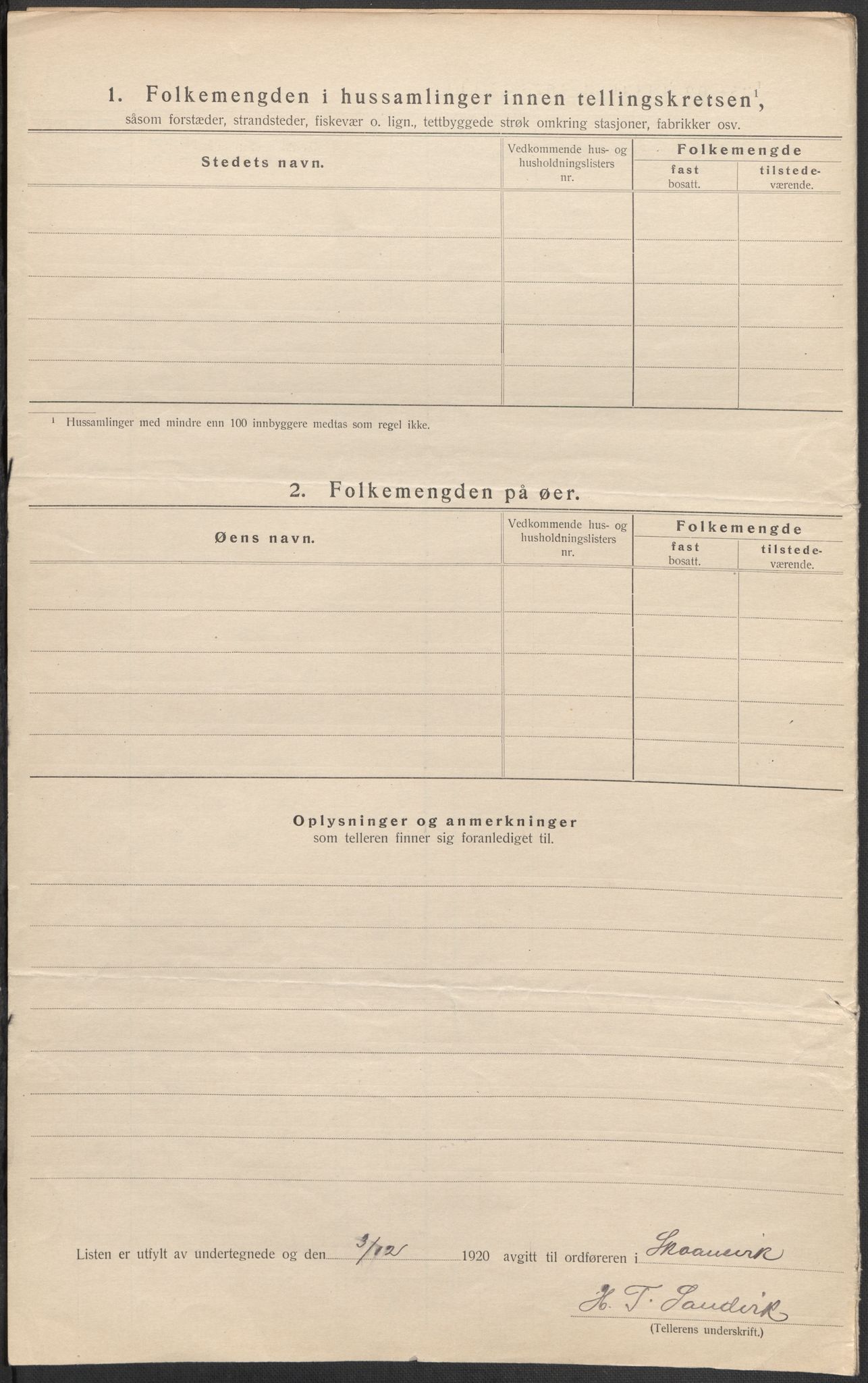 SAB, Folketelling 1920 for 1212 Skånevik herred, 1920, s. 8