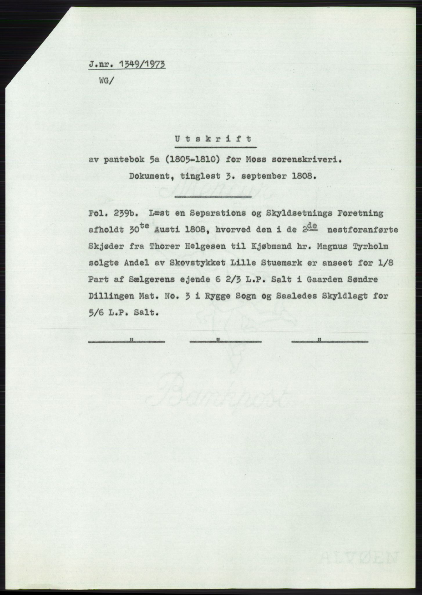 Statsarkivet i Oslo, SAO/A-10621/Z/Zd/L0032: Avskrifter, j.nr 16-2349/1973, 1973, s. 264