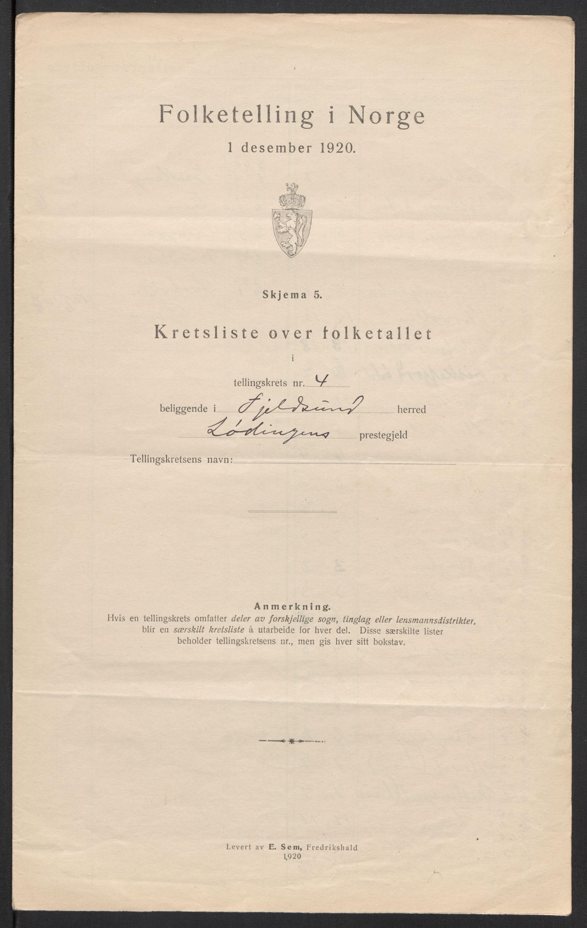 SAT, Folketelling 1920 for 1852 Tjeldsund herred, 1920, s. 17