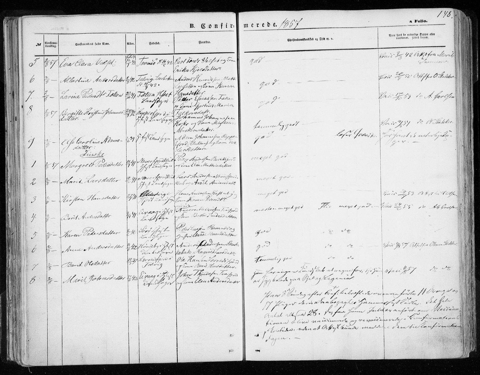 Hammerfest sokneprestkontor, SATØ/S-1347/H/Ha/L0005.kirke: Ministerialbok nr. 5, 1857-1869, s. 149