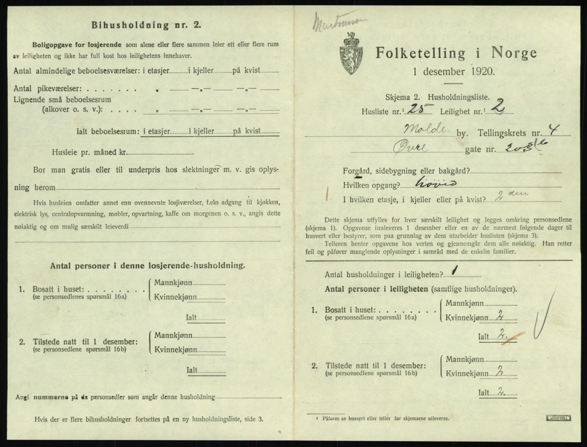 SAT, Folketelling 1920 for 1502 Molde kjøpstad, 1920, s. 1543