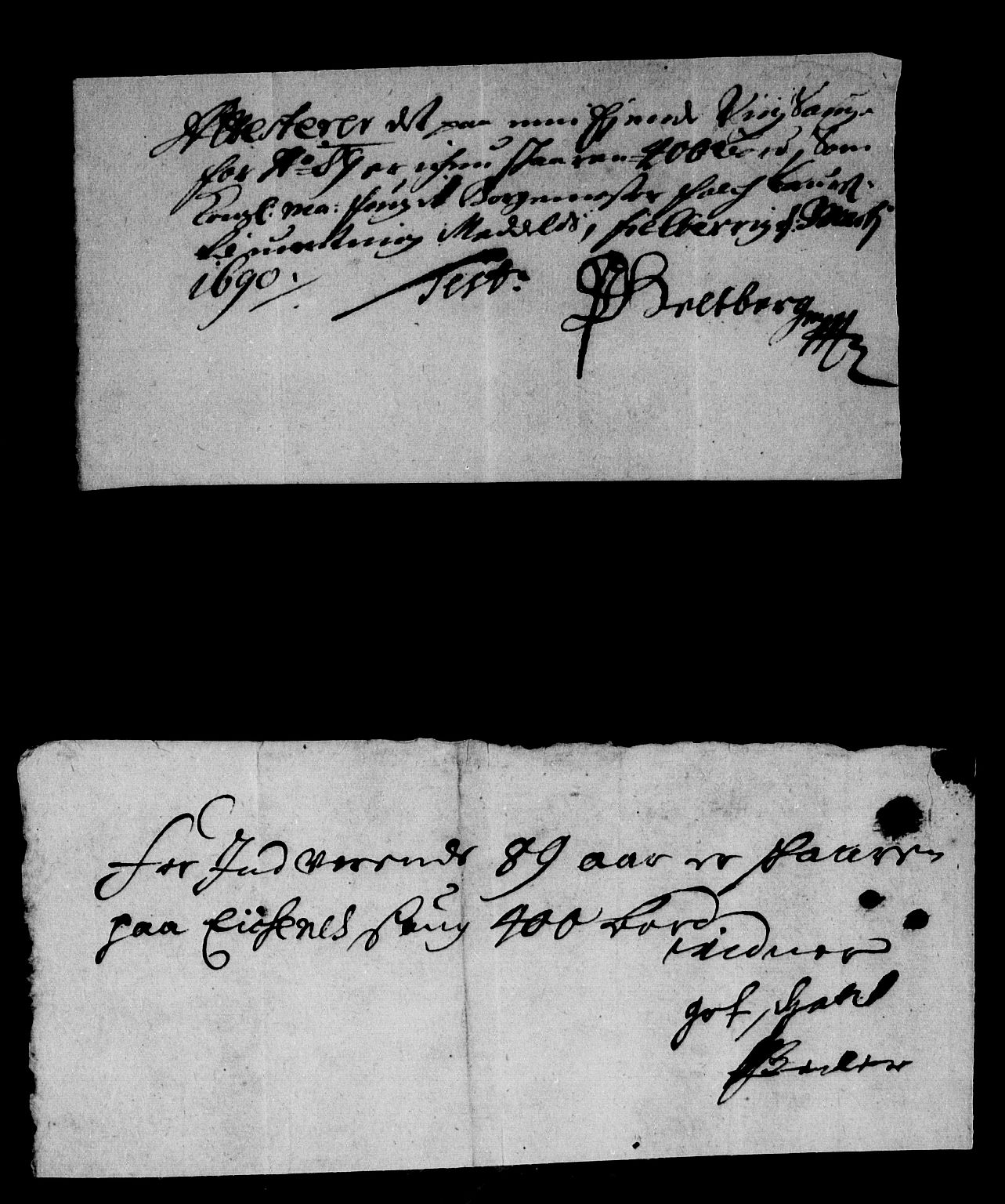 Rentekammeret inntil 1814, Reviderte regnskaper, Stiftamtstueregnskaper, Bergen stiftamt, AV/RA-EA-6043/R/Rc/L0090: Bergen stiftamt, 1689