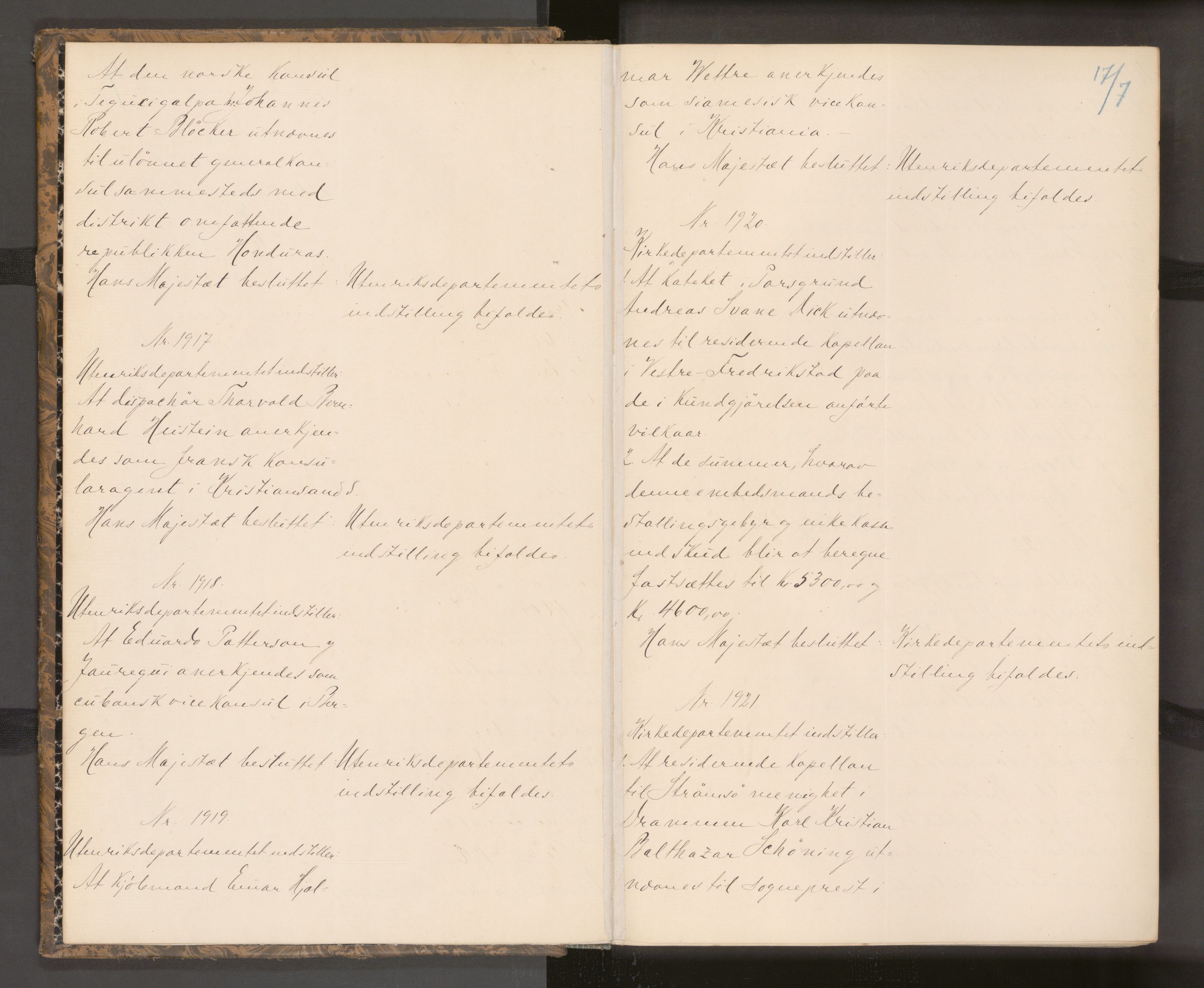 Statsrådssekretariatet, RA/S-1001/A/Ac/L0012: Kgl. res. nr. 1915-2623, 3. kvartal, 1908