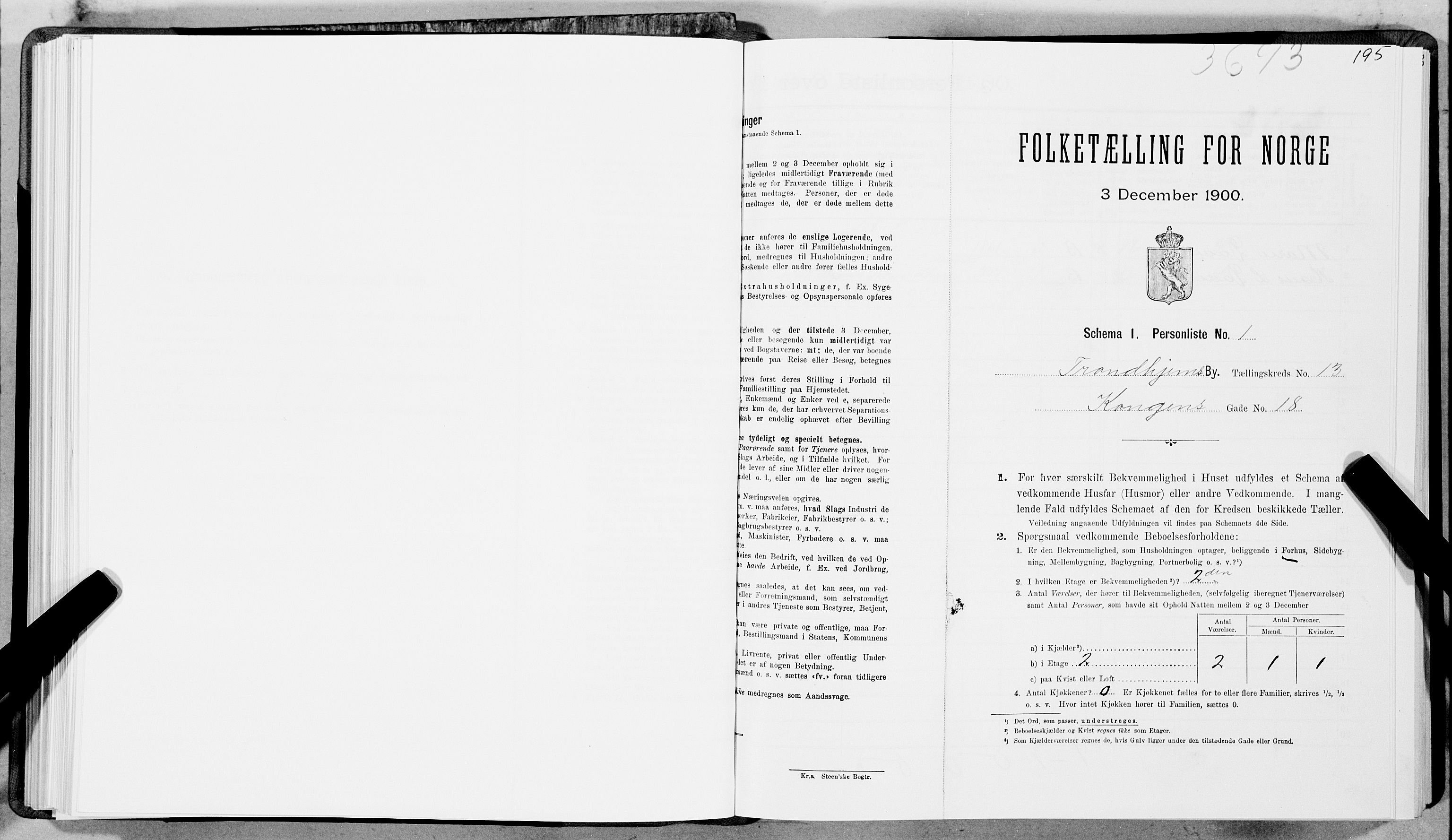SAT, Folketelling 1900 for 1601 Trondheim kjøpstad, 1900, s. 2234