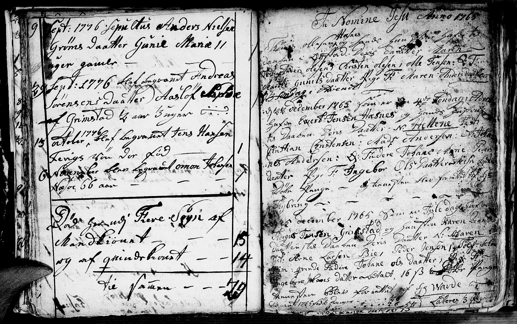 Fjære sokneprestkontor, AV/SAK-1111-0011/F/Fb/L0004: Klokkerbok nr. B 4, 1766-1785, s. 21