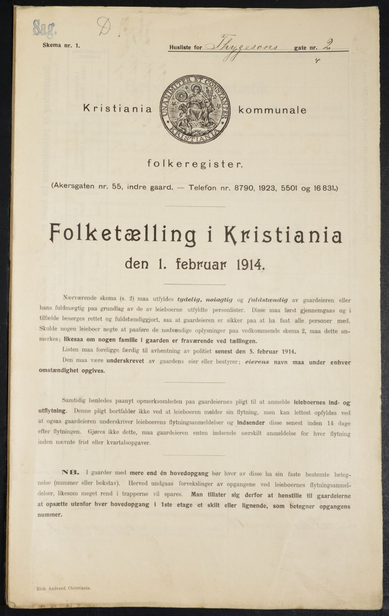 OBA, Kommunal folketelling 1.2.1914 for Kristiania, 1914, s. 112232