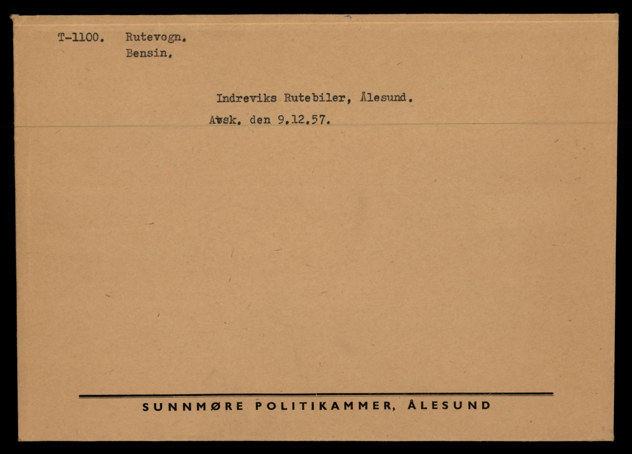 Møre og Romsdal vegkontor - Ålesund trafikkstasjon, SAT/A-4099/F/Fe/L0010: Registreringskort for kjøretøy T 1050 - T 1169, 1927-1998, s. 1504