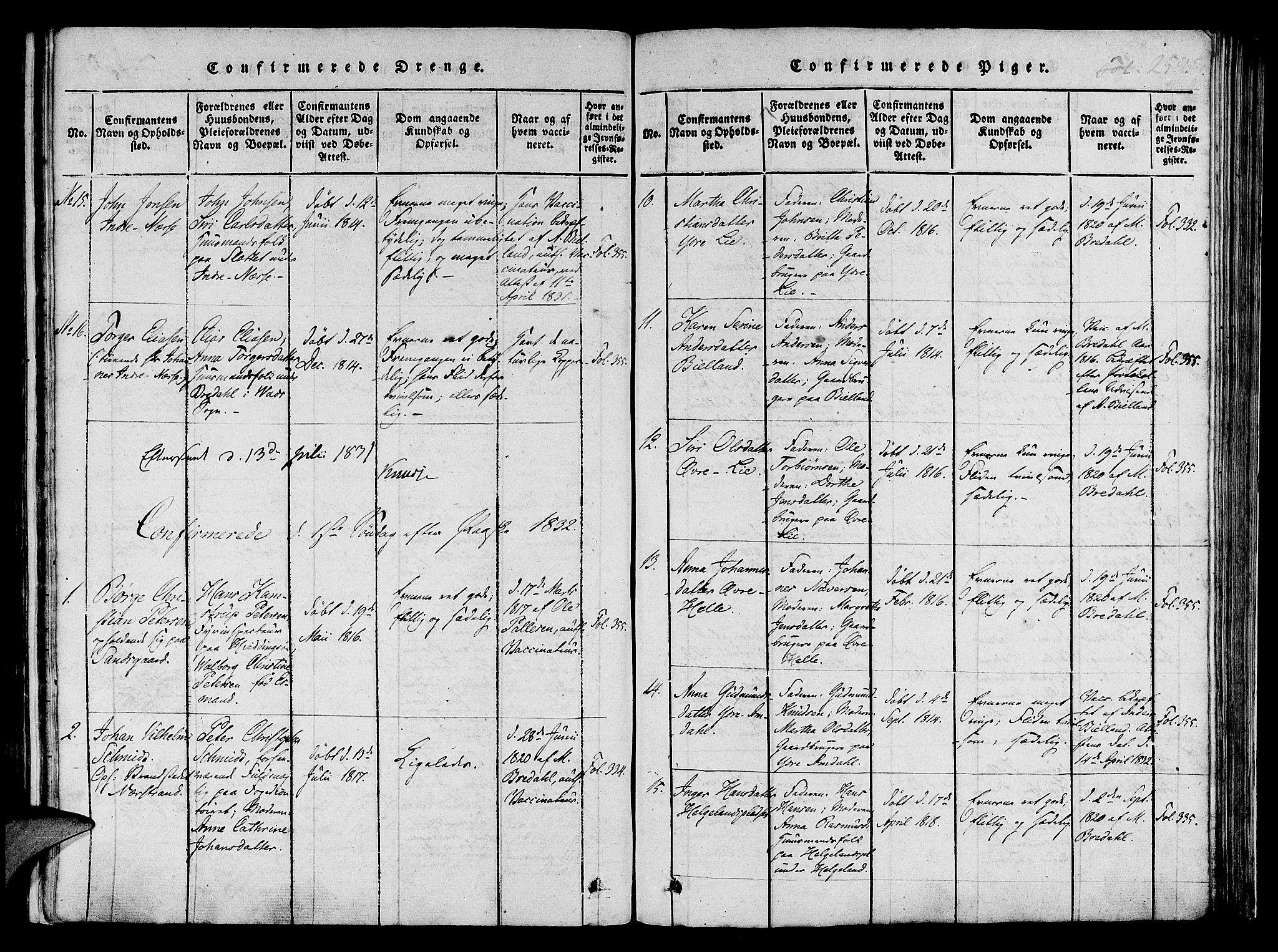 Nedstrand sokneprestkontor, AV/SAST-A-101841/01/IV: Ministerialbok nr. A 6, 1816-1838, s. 259