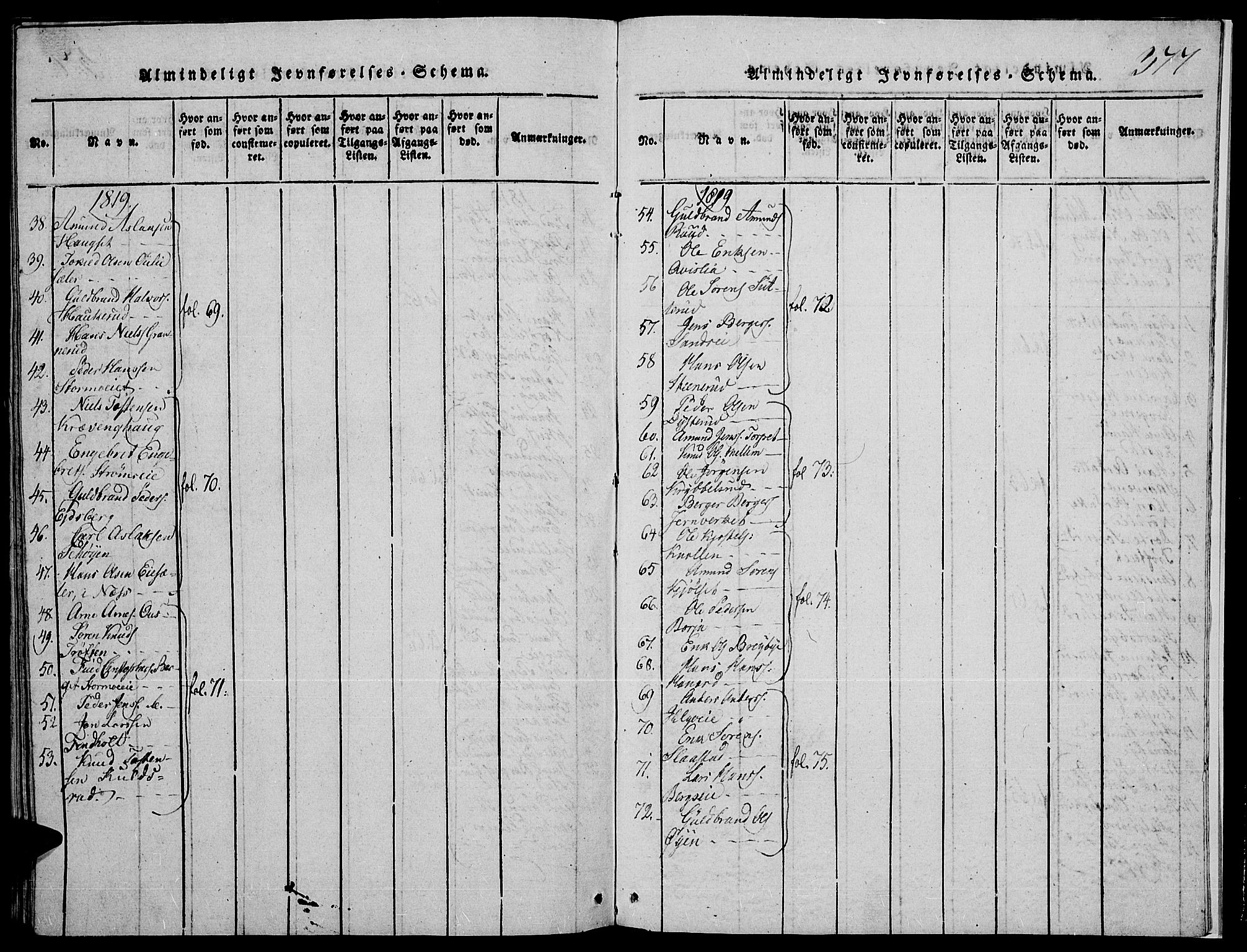 Strøm-Odalen prestekontor, AV/SAH-PREST-028/H/Ha/Hab/L0001: Klokkerbok nr. 1, 1813-1825, s. 377