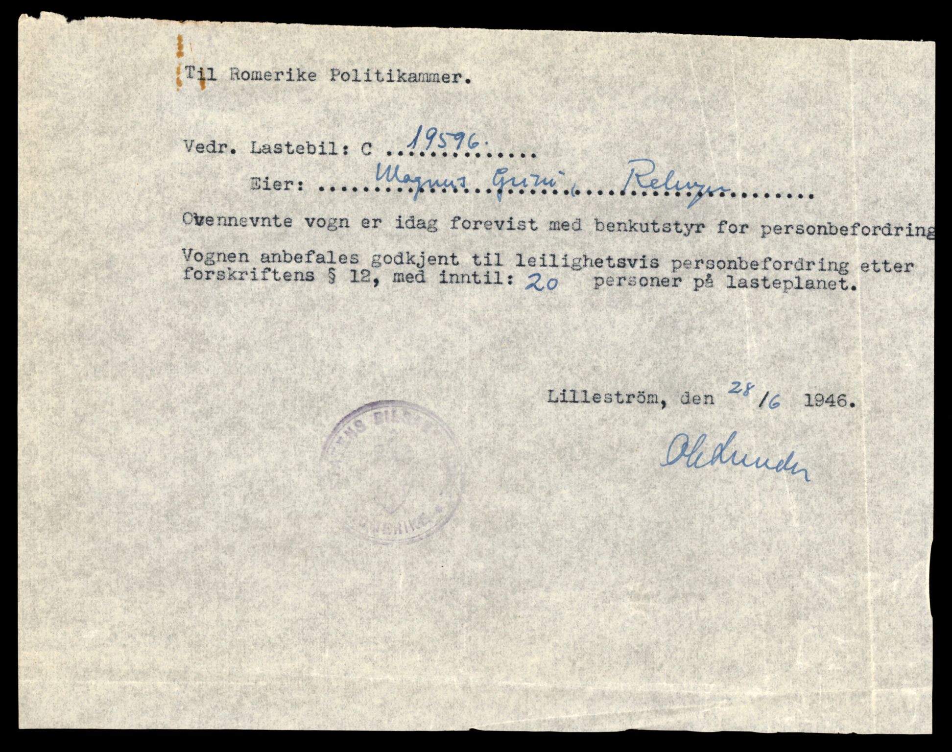Møre og Romsdal vegkontor - Ålesund trafikkstasjon, AV/SAT-A-4099/F/Fe/L0033: Registreringskort for kjøretøy T 12151 - T 12474, 1927-1998, s. 987