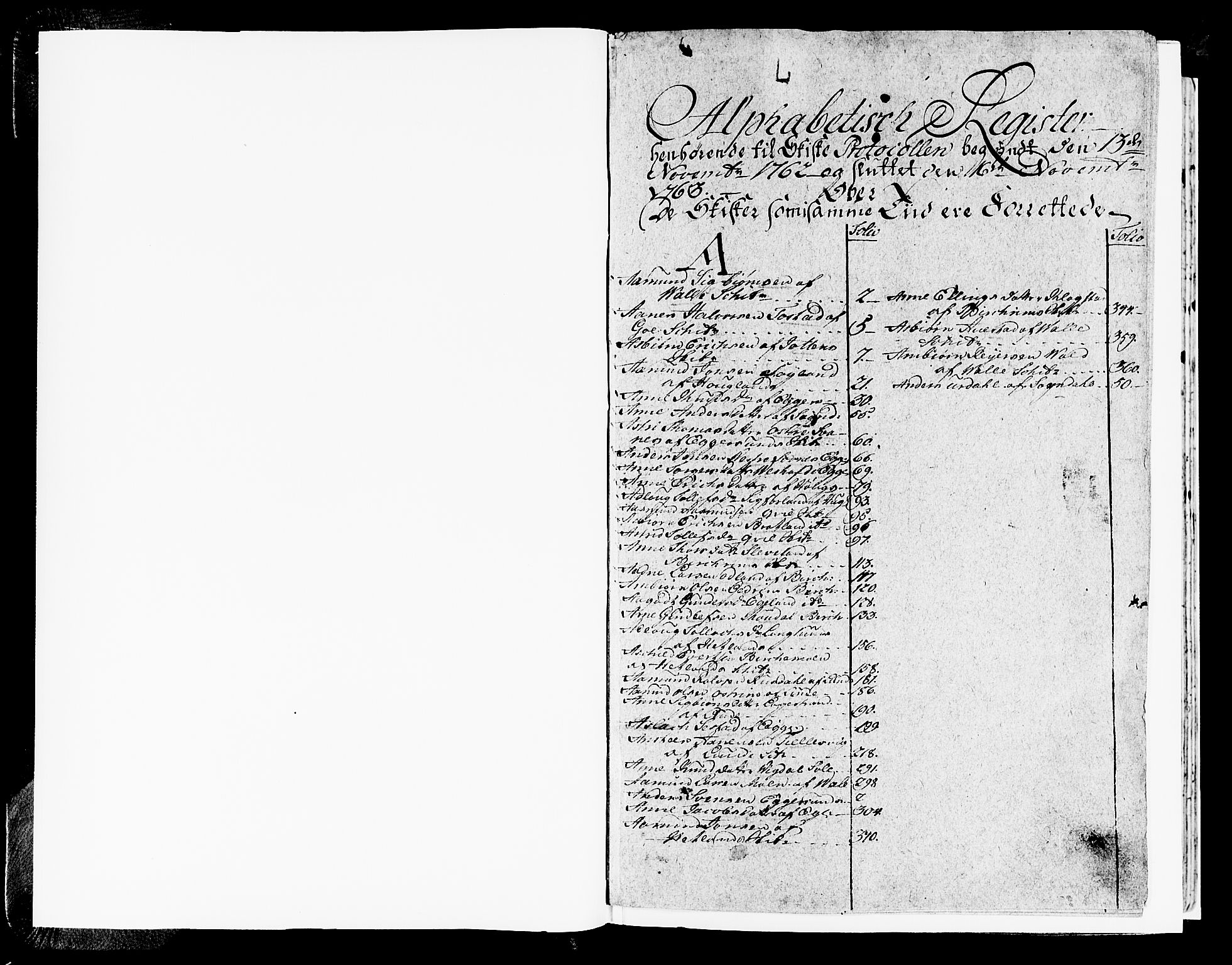 Jæren og Dalane sorenskriveri, SAST/A-100306/5/50BA/L0013: SKIFTEPROTOKOLL, 1761-1763