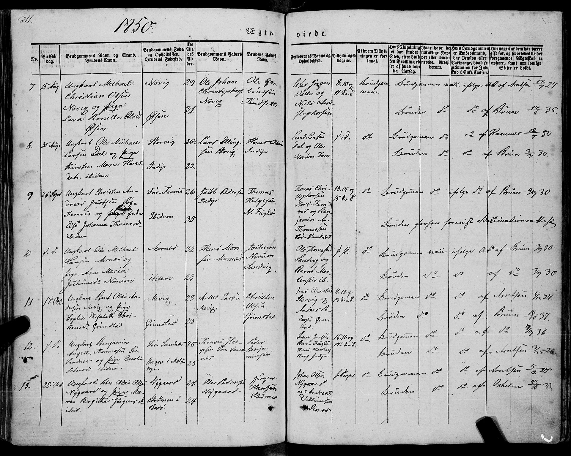 Ministerialprotokoller, klokkerbøker og fødselsregistre - Nordland, AV/SAT-A-1459/805/L0097: Ministerialbok nr. 805A04, 1837-1861, s. 311