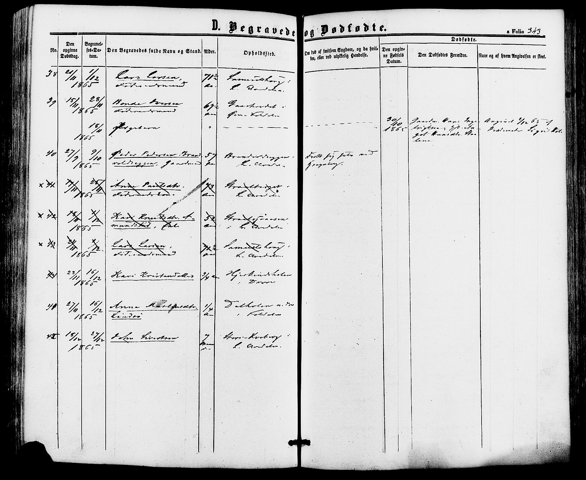 Alvdal prestekontor, AV/SAH-PREST-060/H/Ha/Haa/L0001: Ministerialbok nr. 1, 1863-1882, s. 343