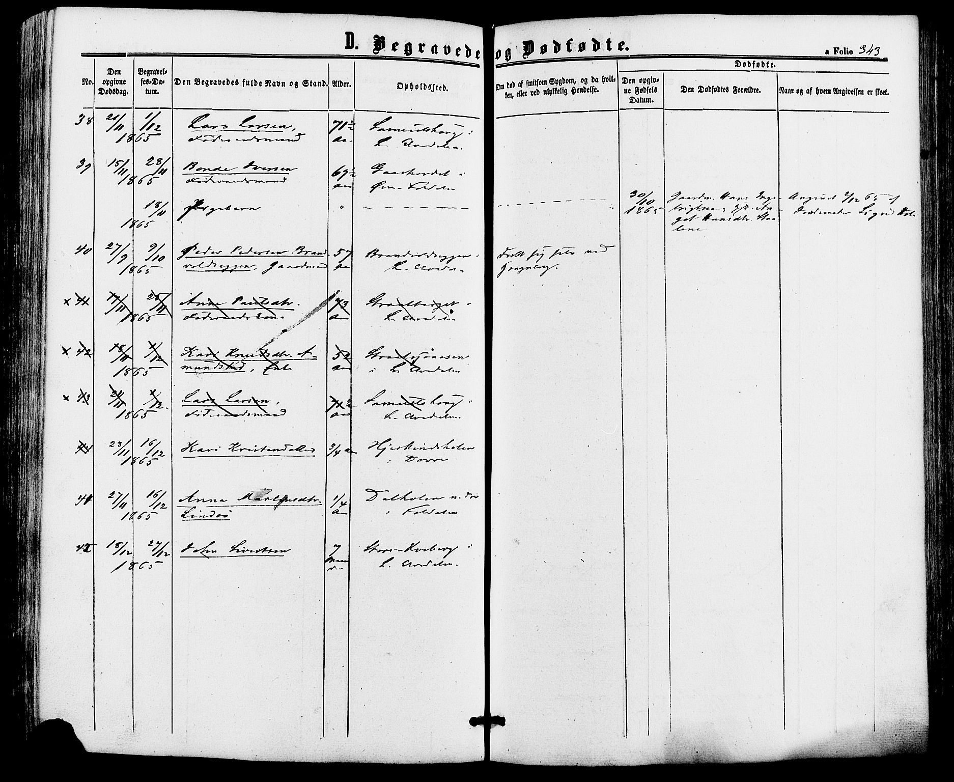 Alvdal prestekontor, SAH/PREST-060/H/Ha/Haa/L0001: Ministerialbok nr. 1, 1863-1882, s. 343