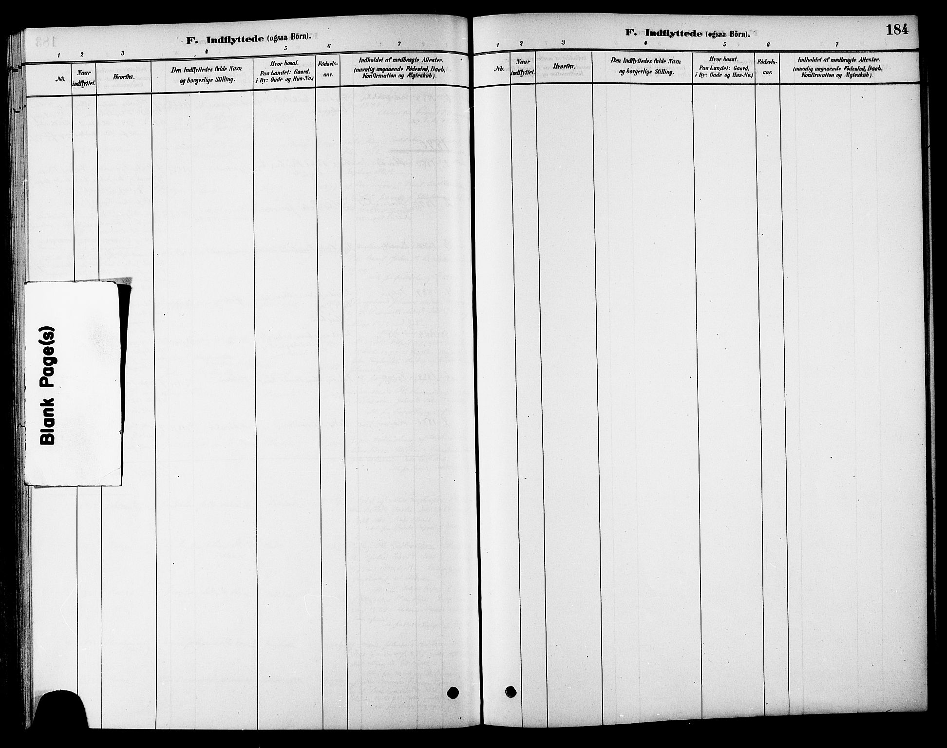 Ministerialprotokoller, klokkerbøker og fødselsregistre - Sør-Trøndelag, AV/SAT-A-1456/686/L0983: Ministerialbok nr. 686A01, 1879-1890, s. 184