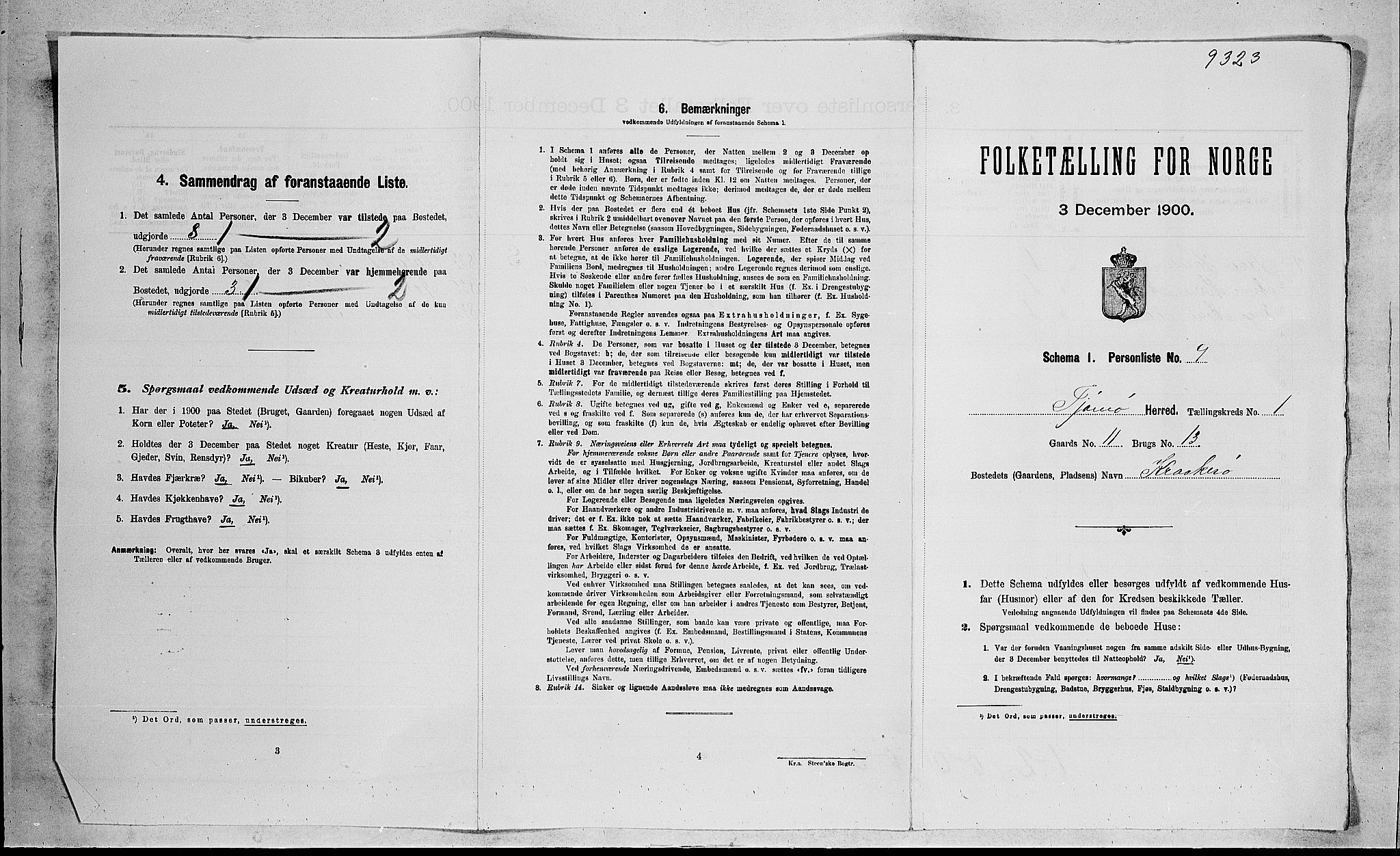 RA, Folketelling 1900 for 0723 Tjøme herred, 1900, s. 116