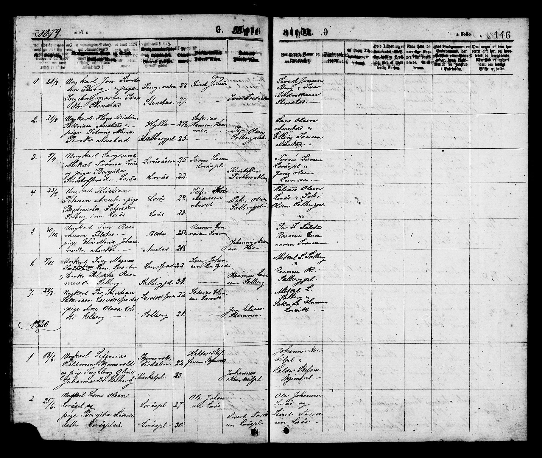 Ministerialprotokoller, klokkerbøker og fødselsregistre - Nord-Trøndelag, AV/SAT-A-1458/731/L0311: Klokkerbok nr. 731C02, 1875-1911, s. 146