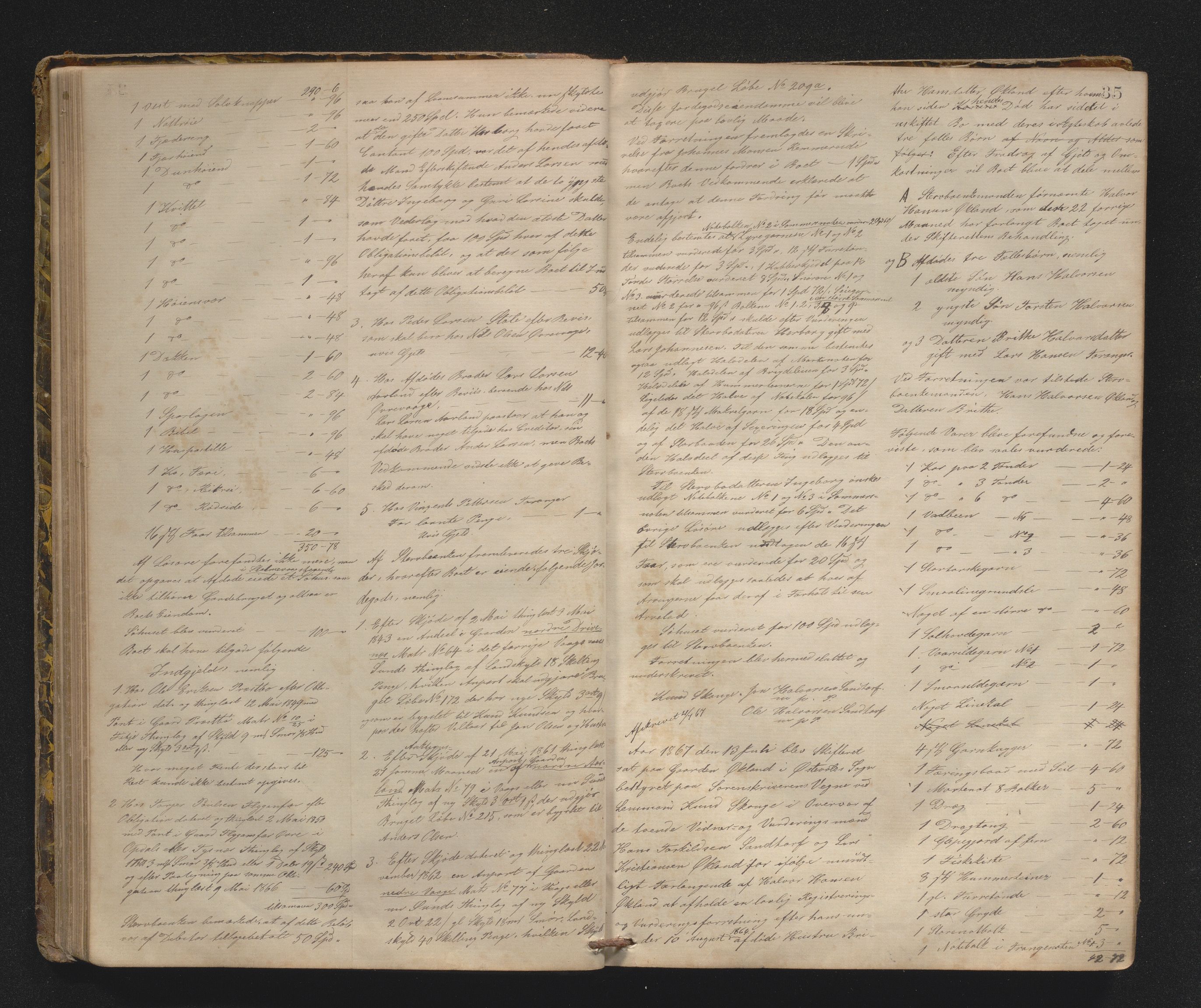 Lensmannen i Sund og Austevoll, AV/SAB-A-35201/0006/L0010: Registreringsprotokoll, 1863-1877, s. 34b-35a