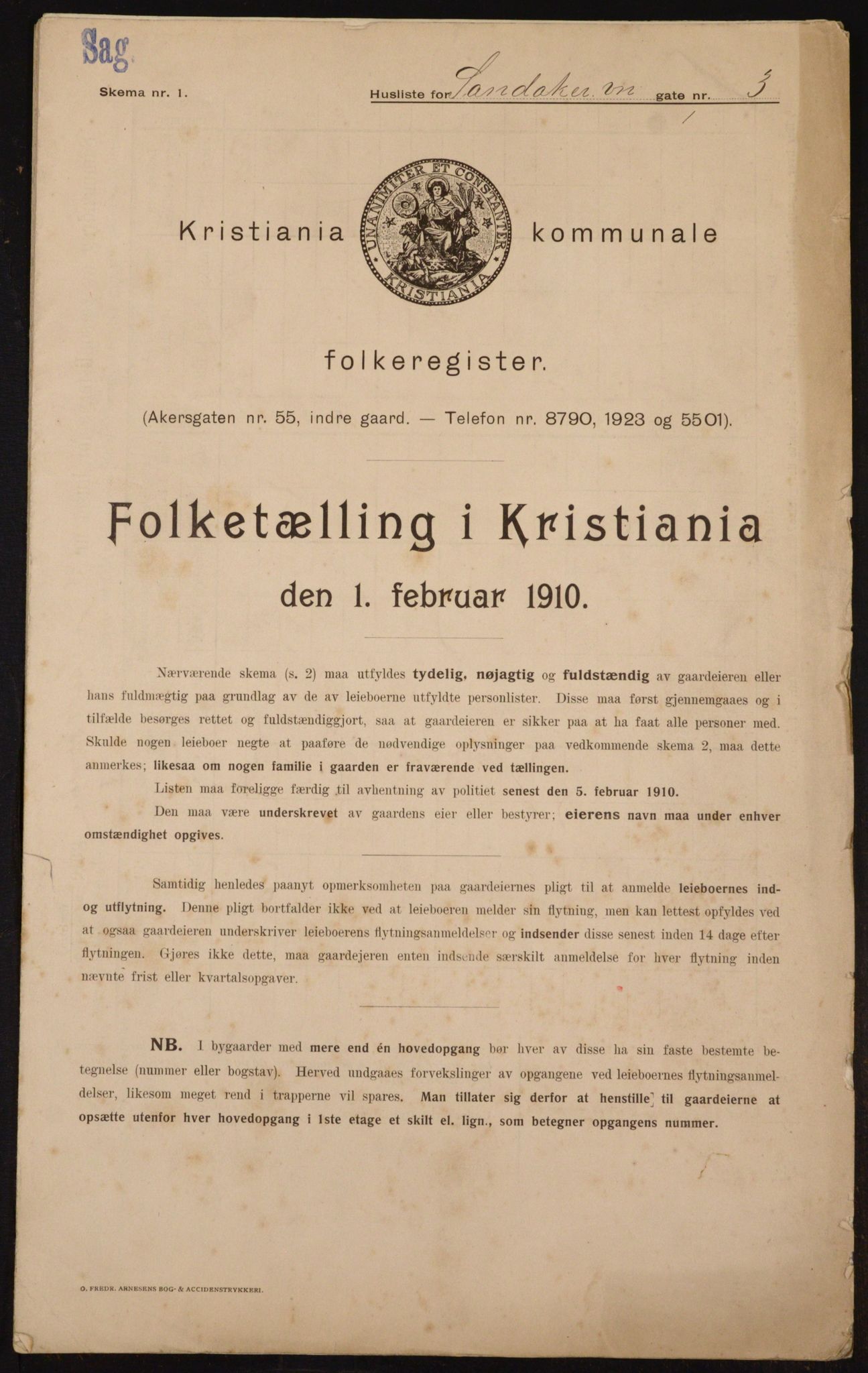 OBA, Kommunal folketelling 1.2.1910 for Kristiania, 1910, s. 82940